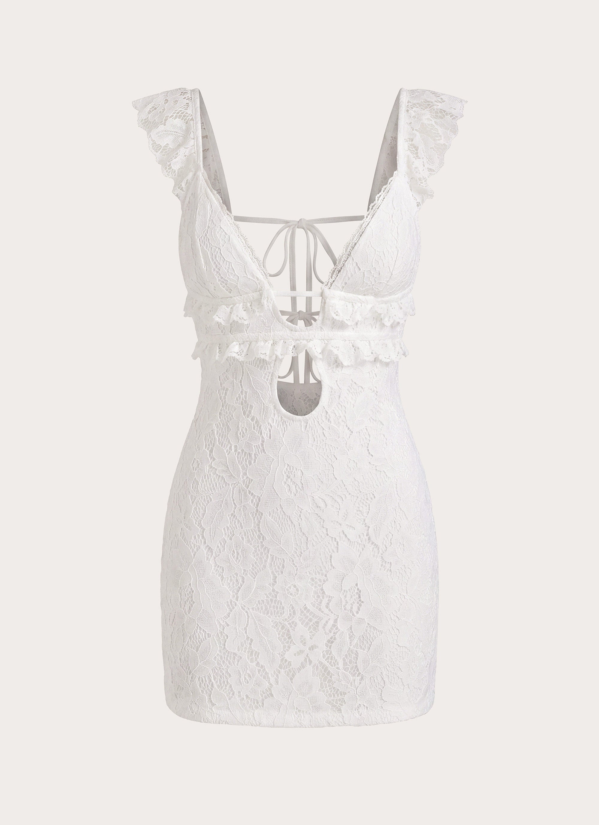 Giulia Lace Mini Dress - White