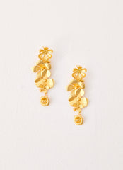 Golden Petal Earrings - Gold