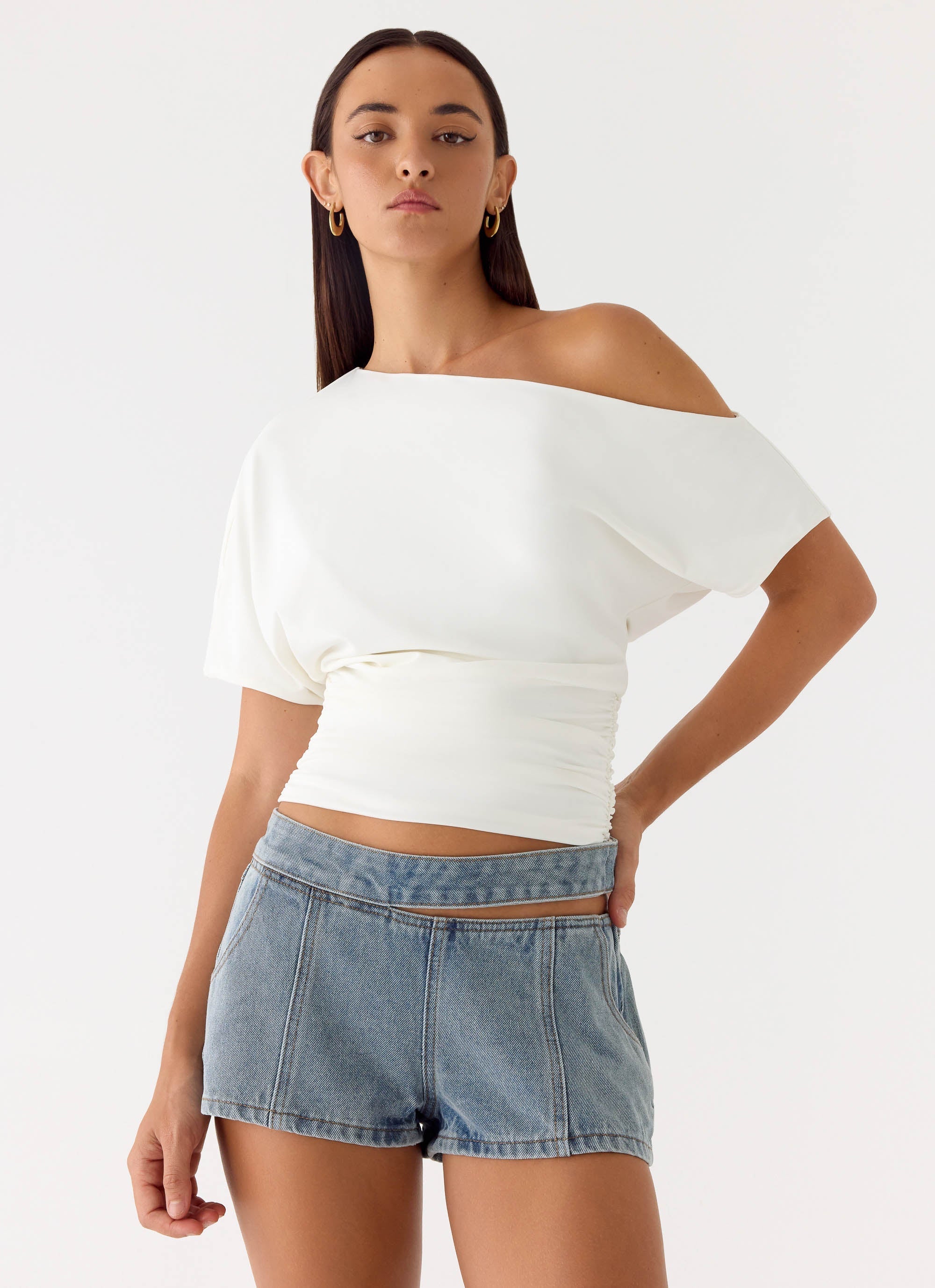 Hadleigh Denim Mini Shorts - Light Denim