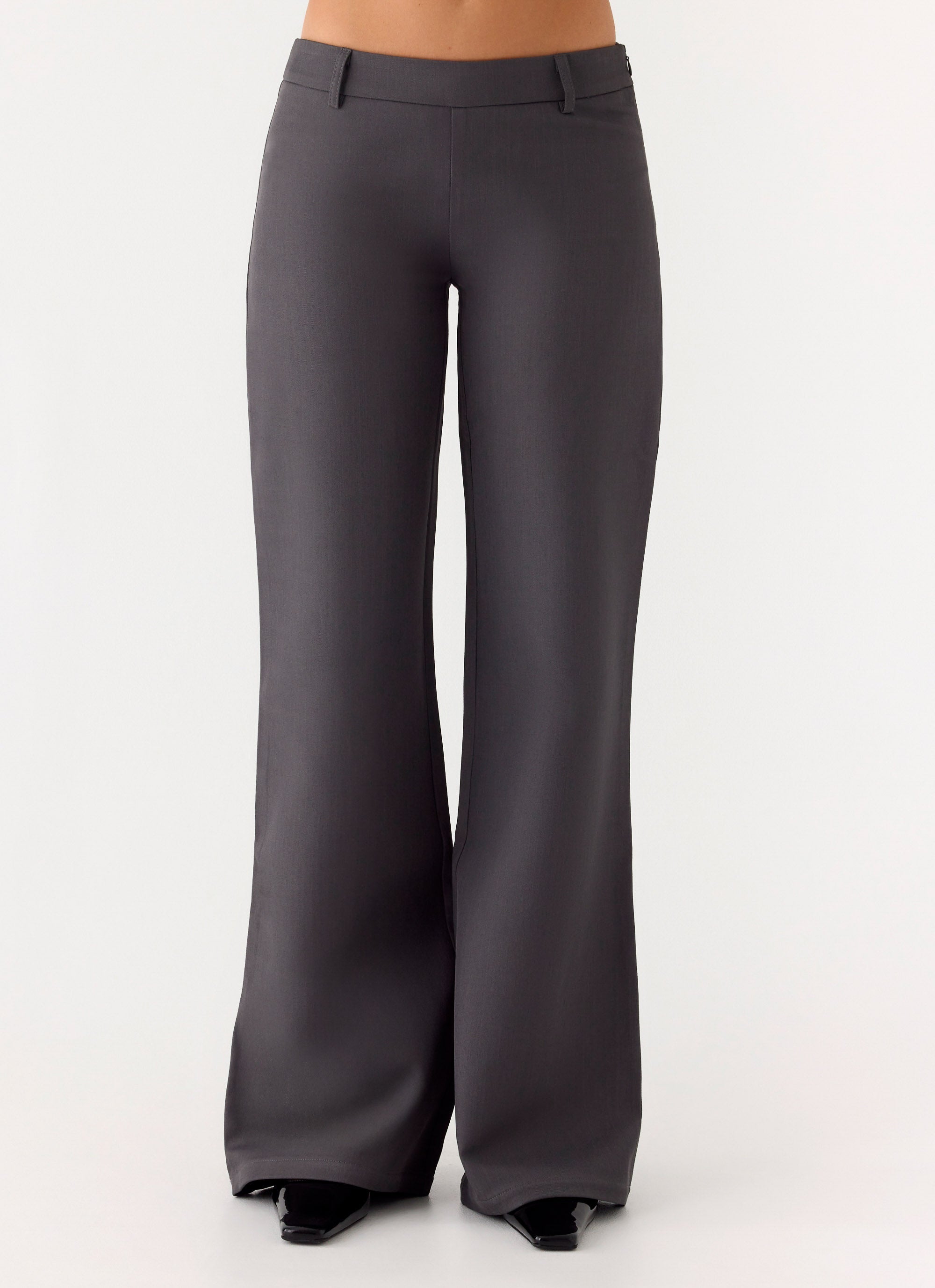 Hot As Ice Low Rise Pants - Grey