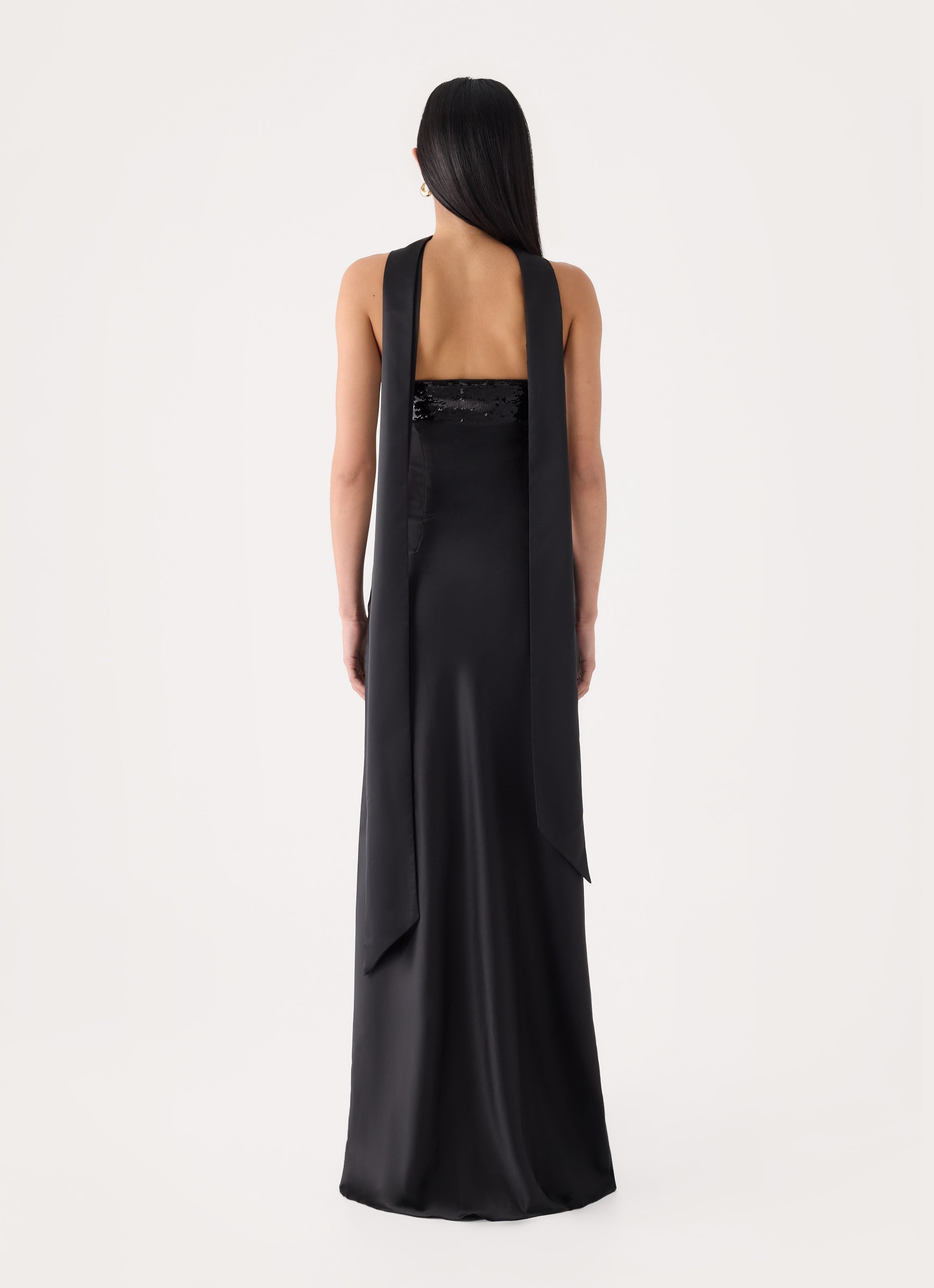 Hush Sequin Maxi Dress - Black