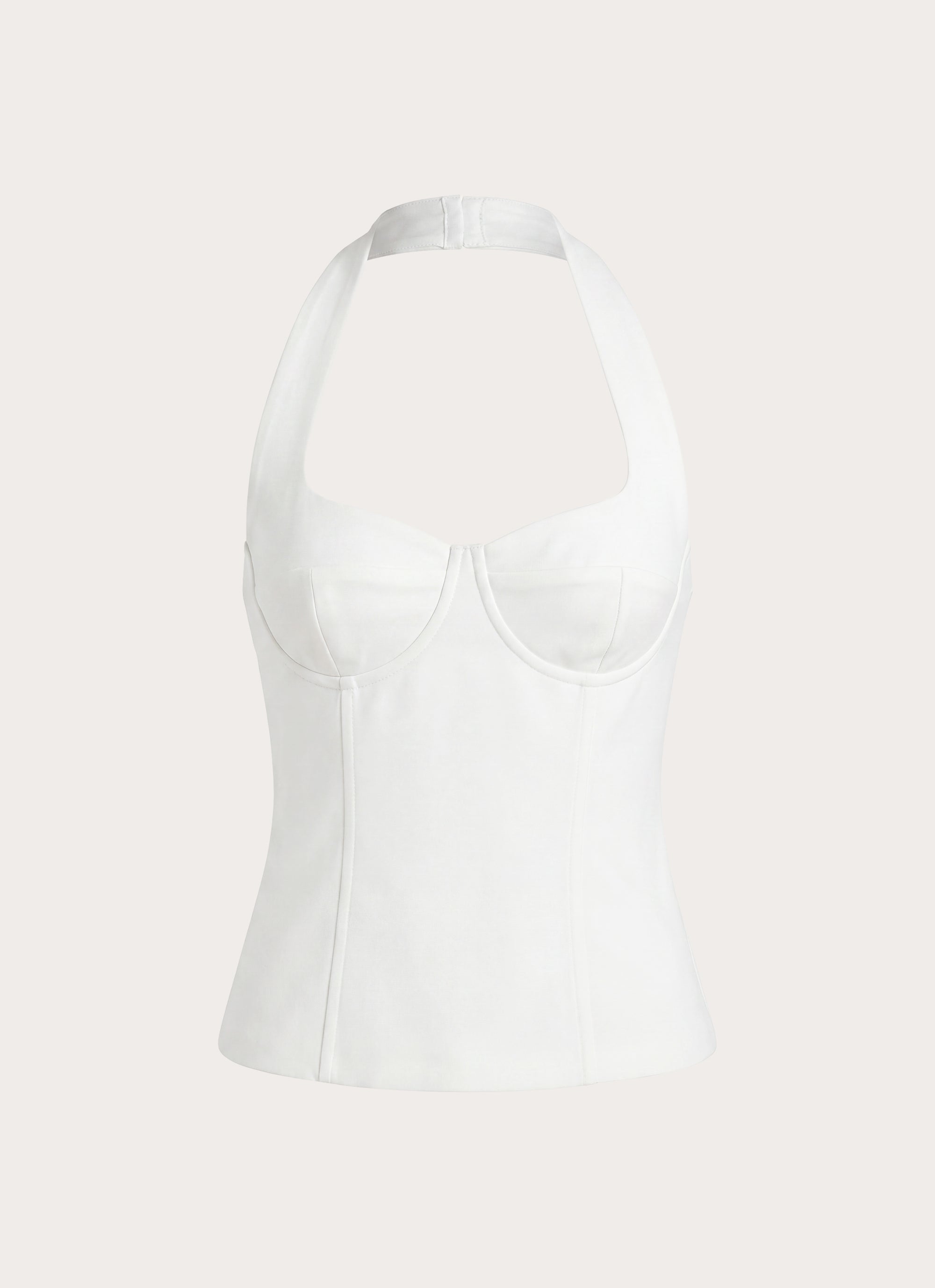 Indira Bustier Halter Top - White