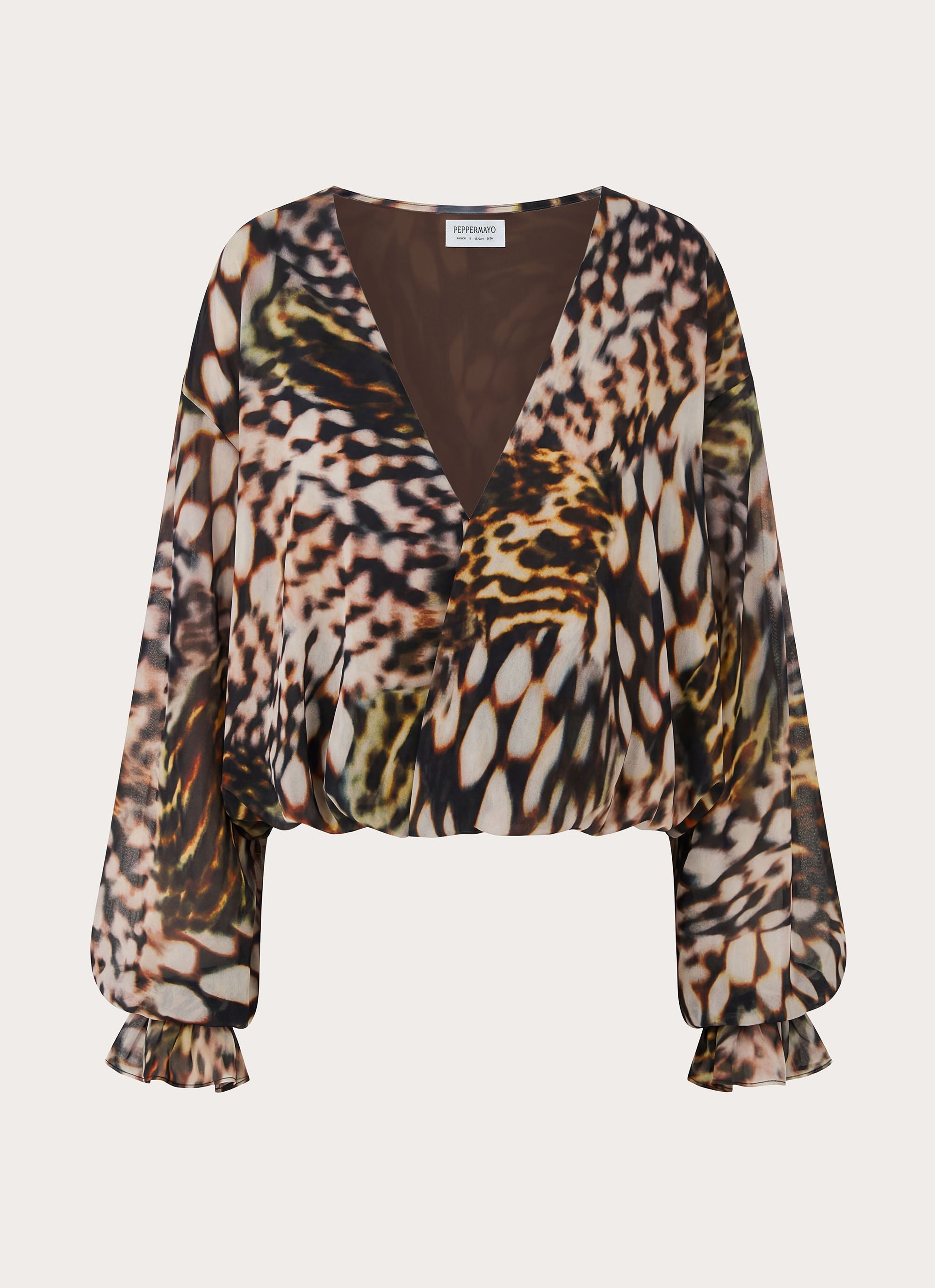 Isolde Top - Leopard Hibiscus