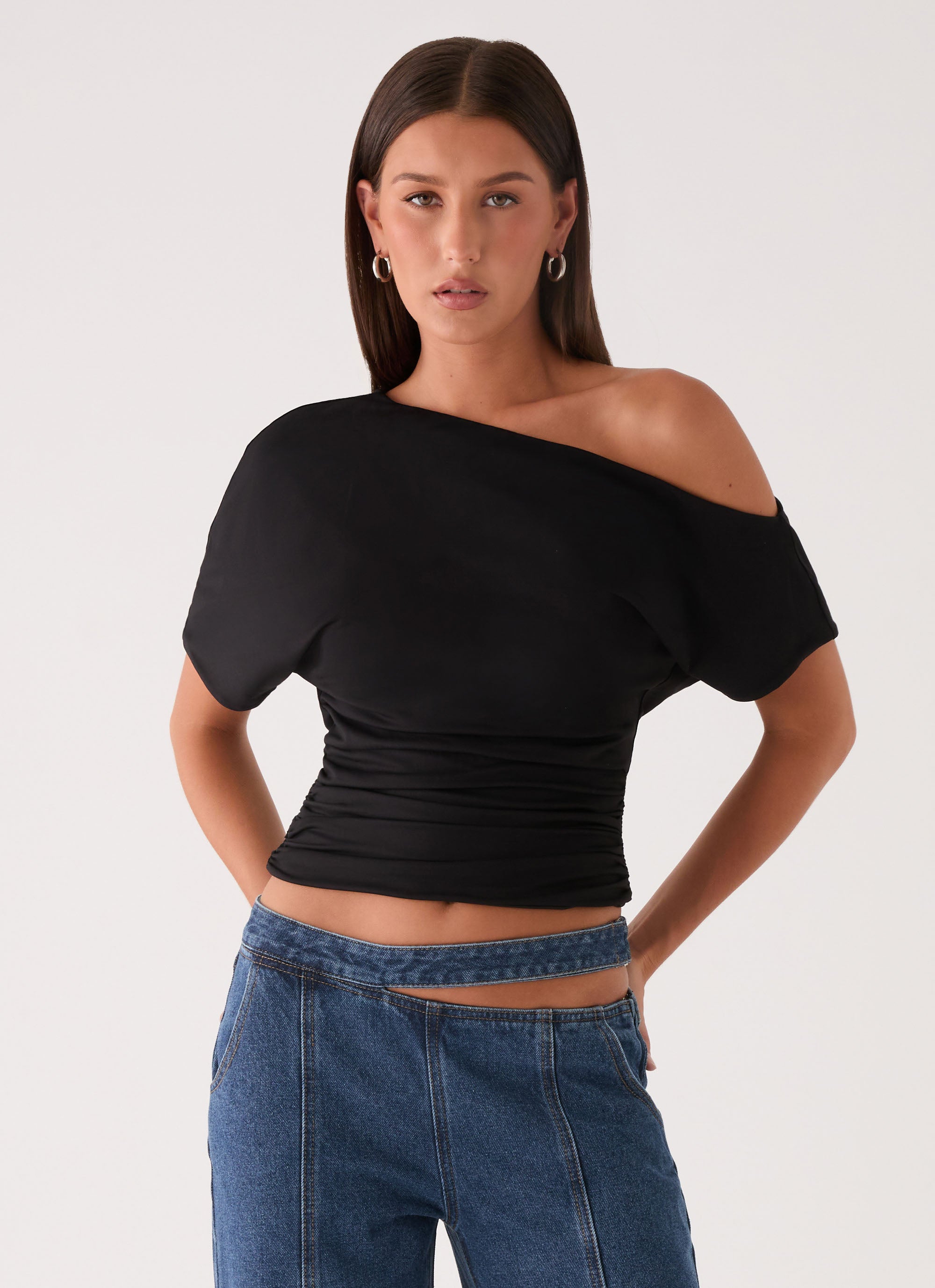 Janni Off Shoulder Top - Black