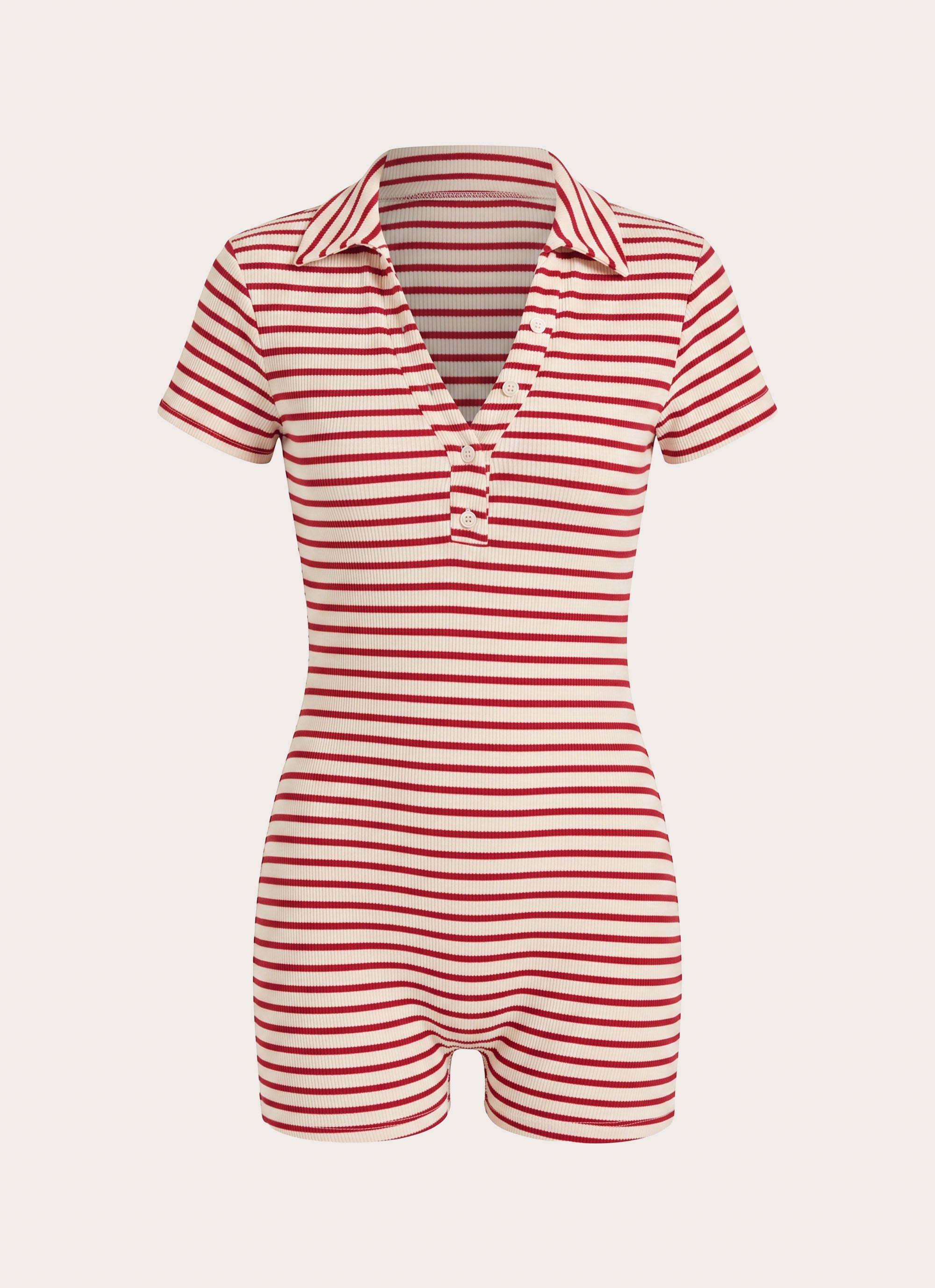 Kairah Playsuit - Red/White Stripe