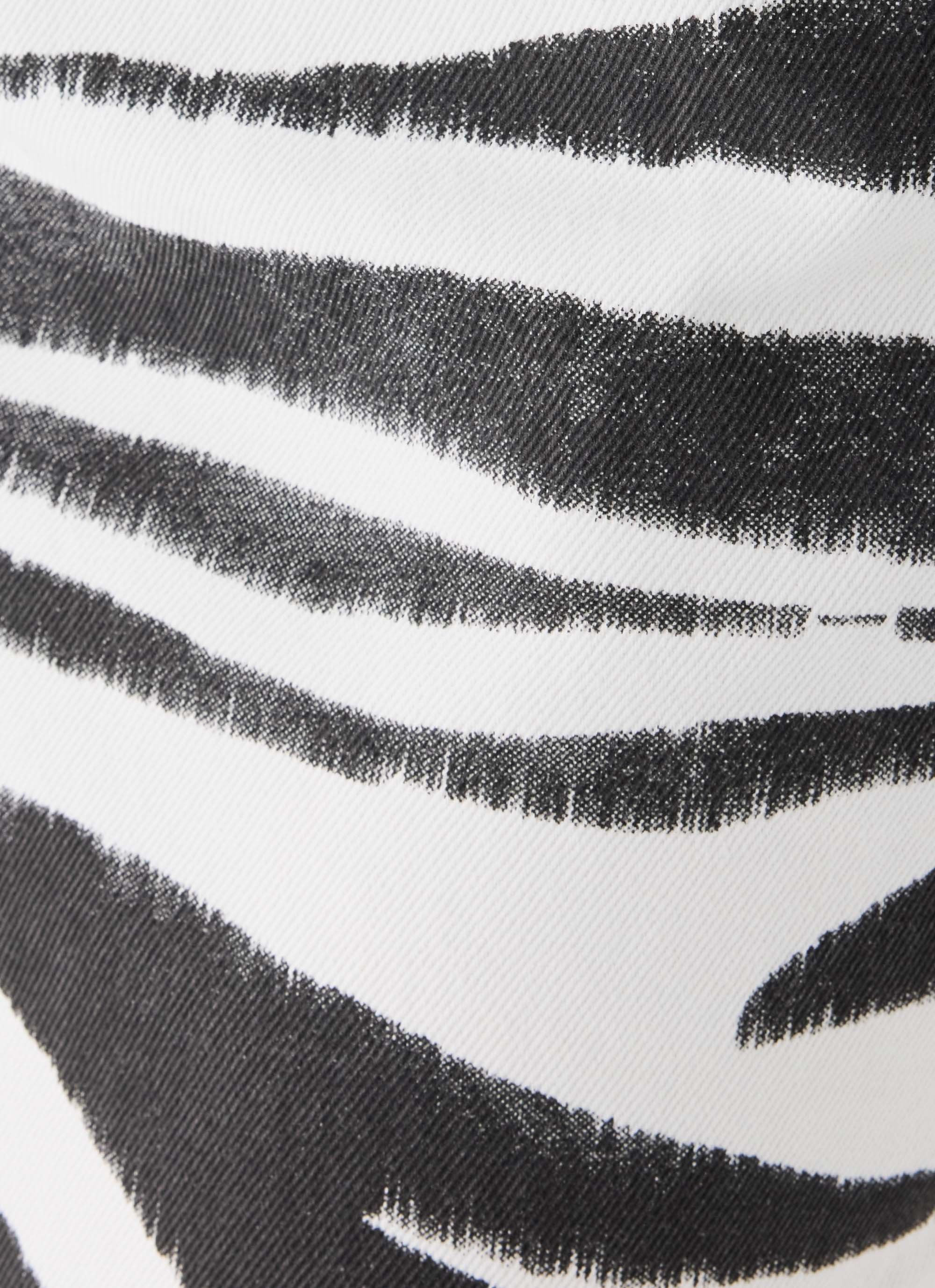 Kamili Low Rise Midi Skirt - Zebra