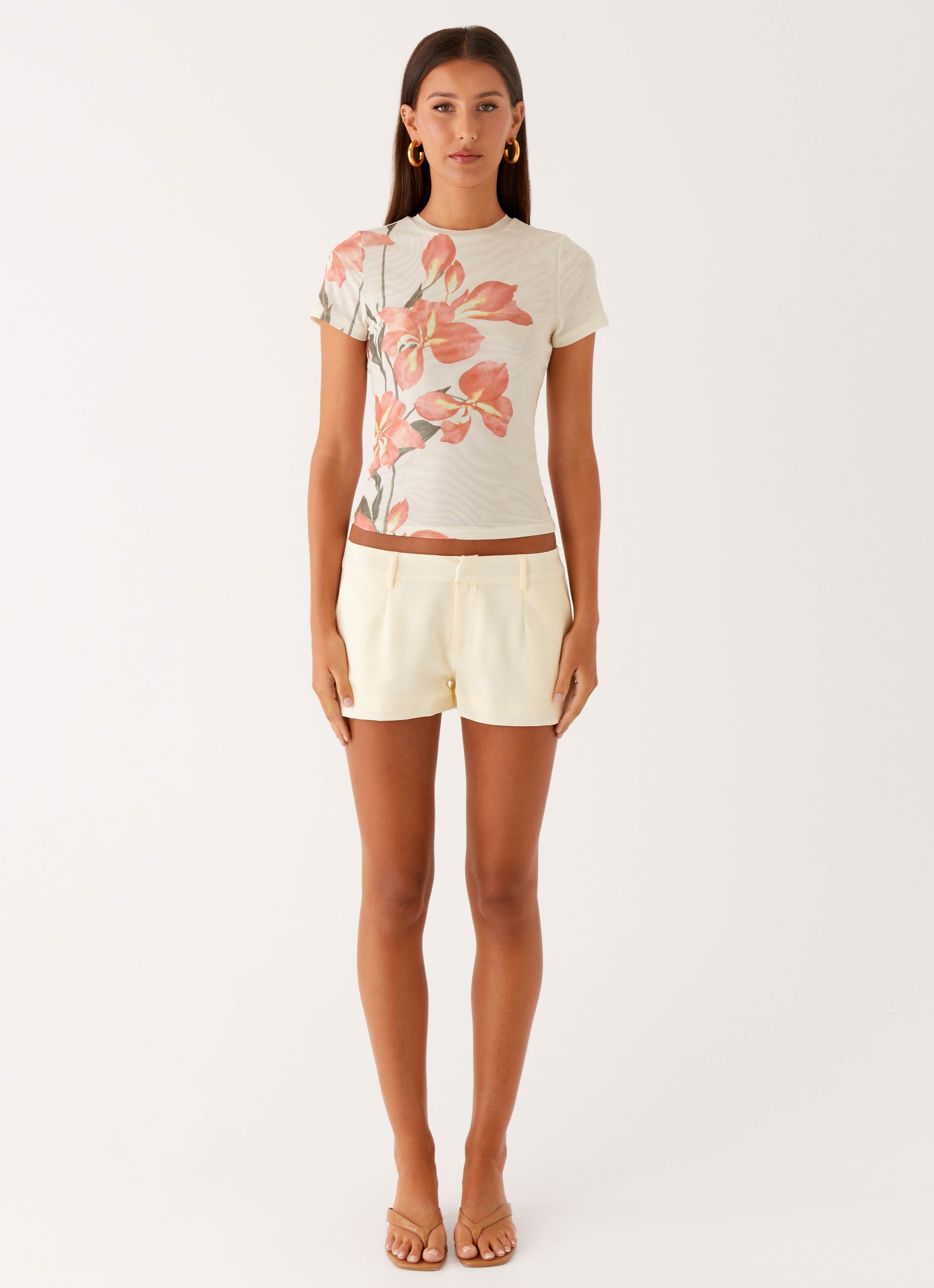 Kammy Low Rise Shorts - Butter