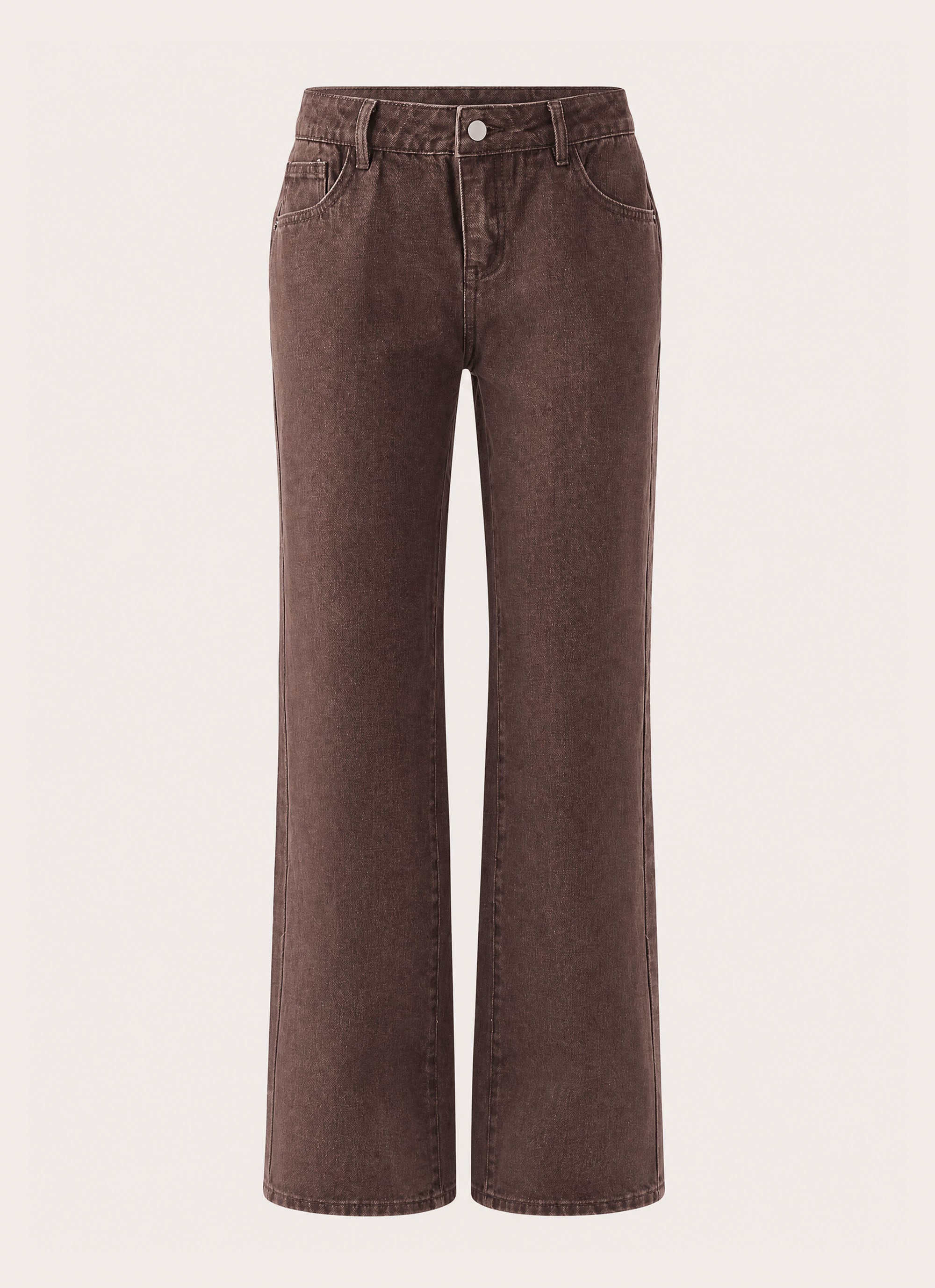 Karinta Straight Leg Denim Jeans - Chocolate