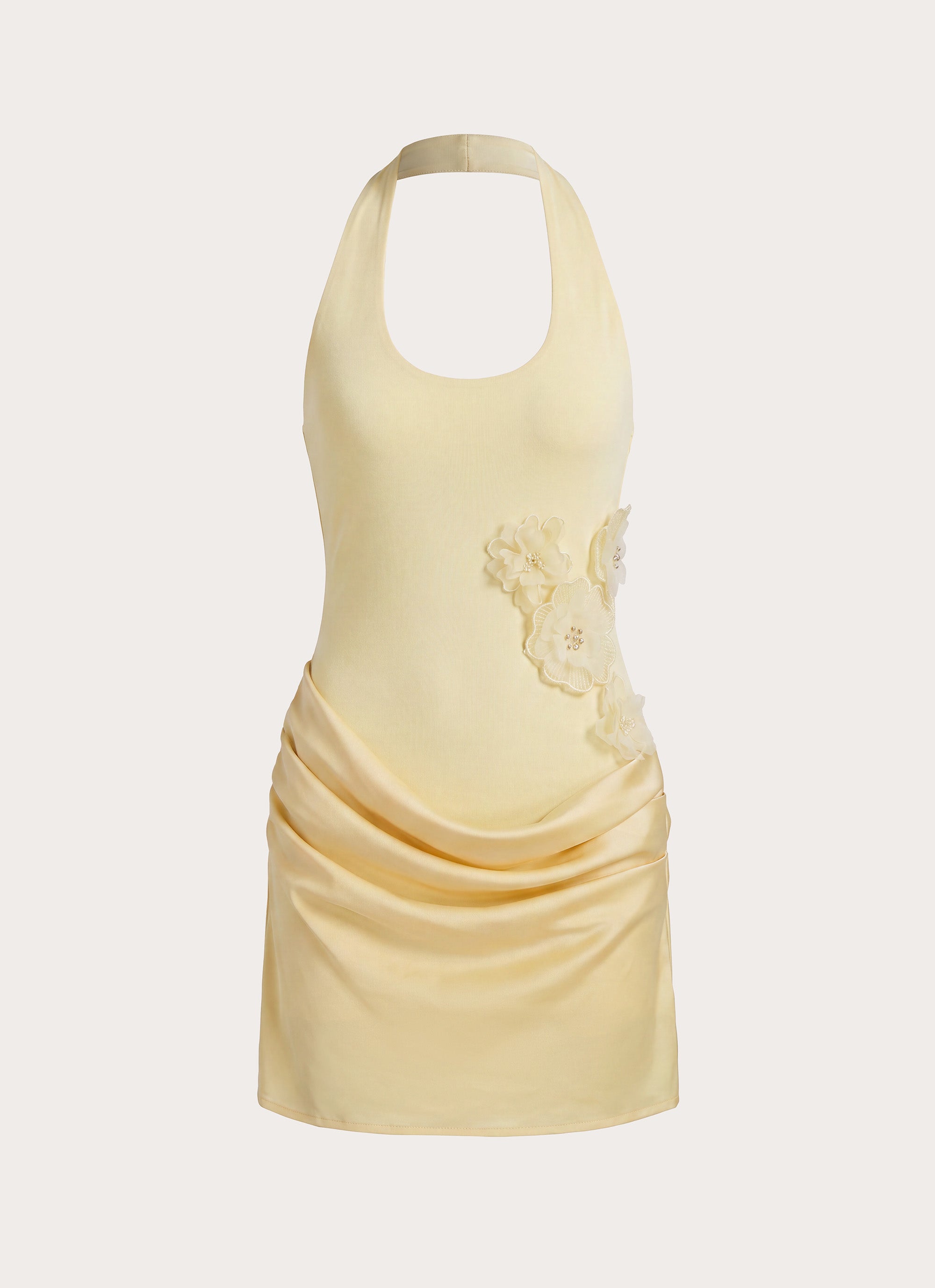 Kimana Halter Mini Dress - Yellow