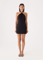 Lexia Halter Mini Dress - Black