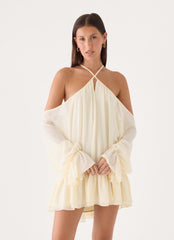 Life Is A Party Mini Dress - Butter Yellow