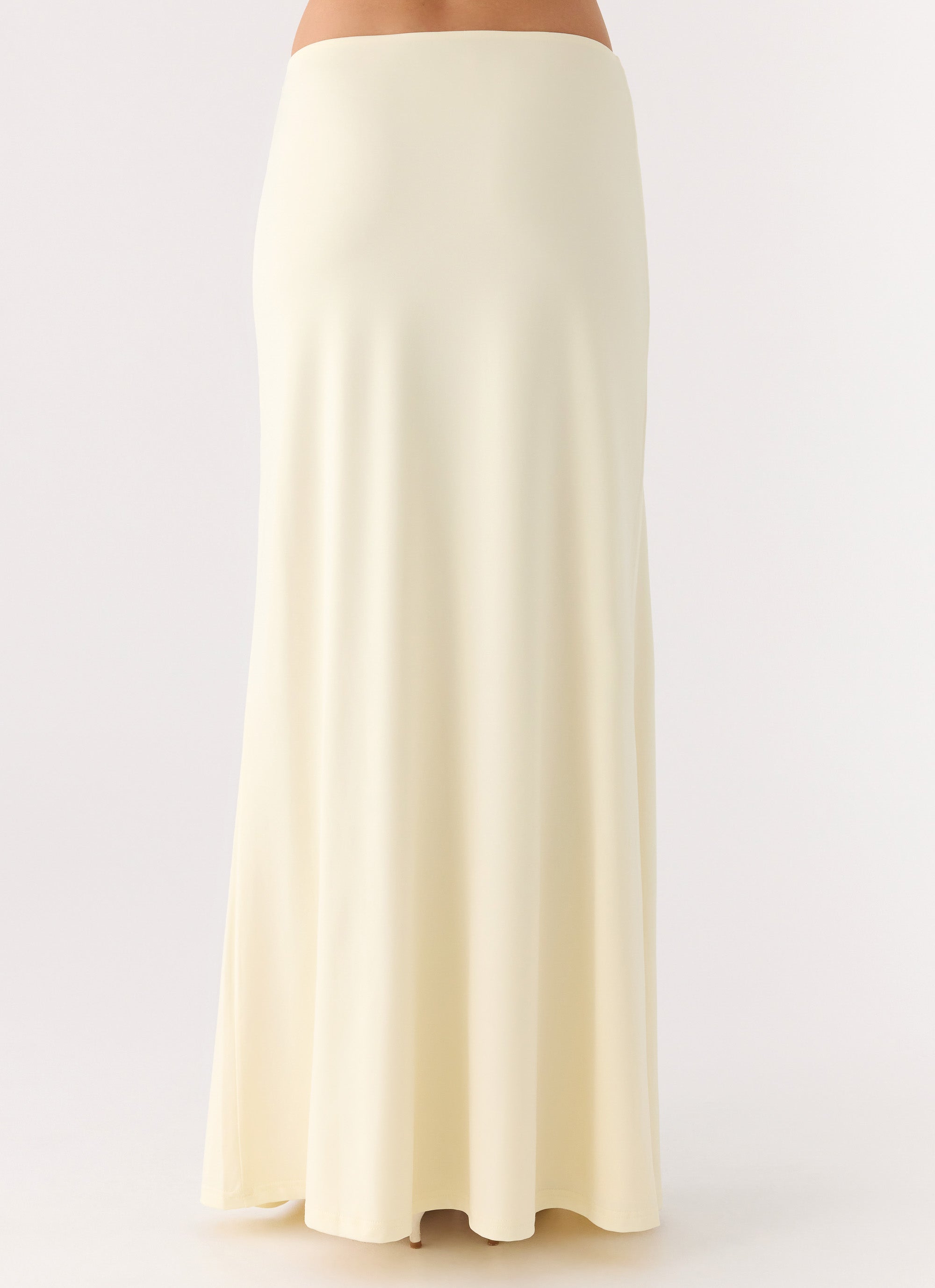 Like A Flower Maxi Skirt - Lemon Yellow