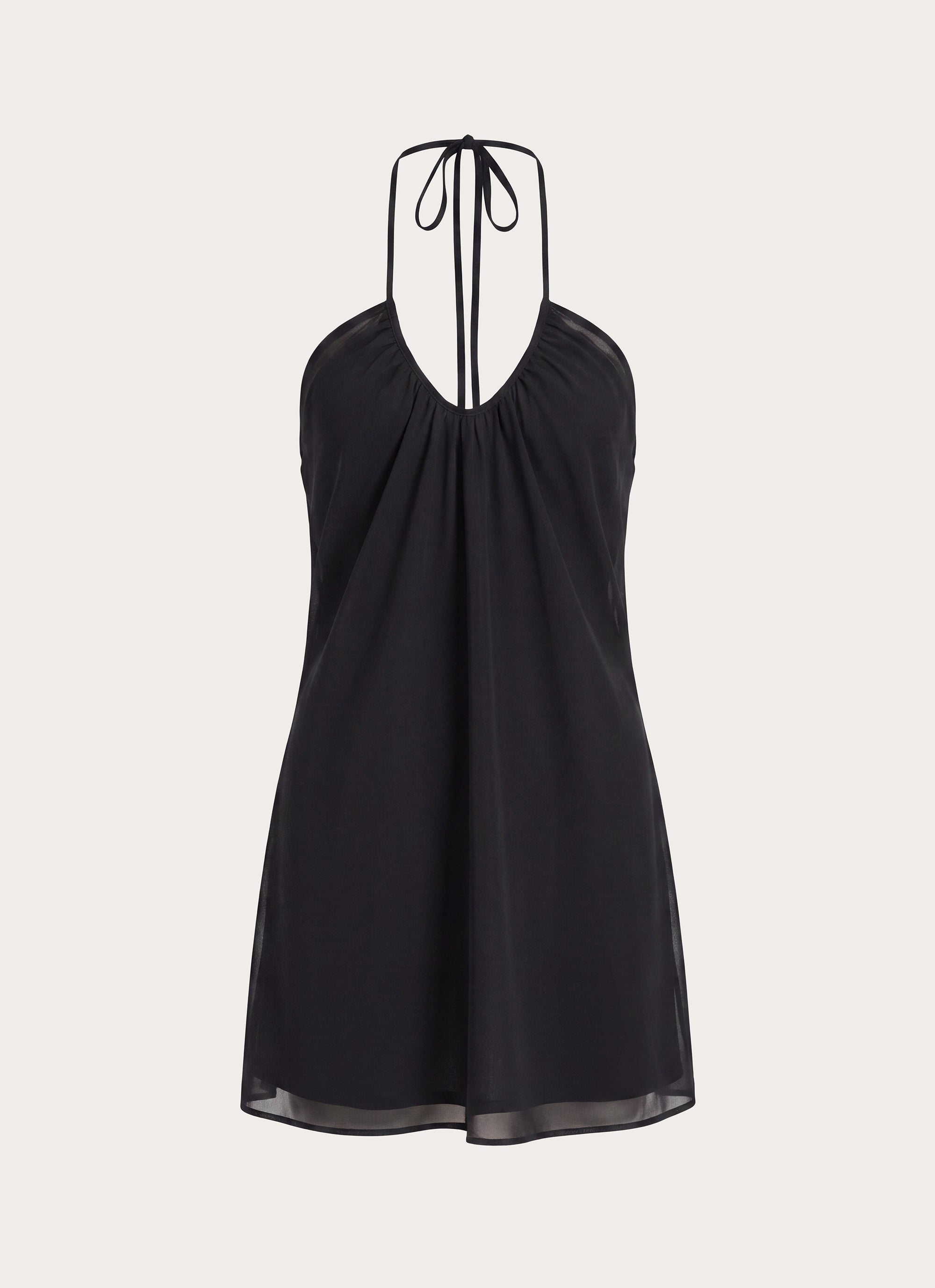 Lilliette Chiffon Mini Dress - Black