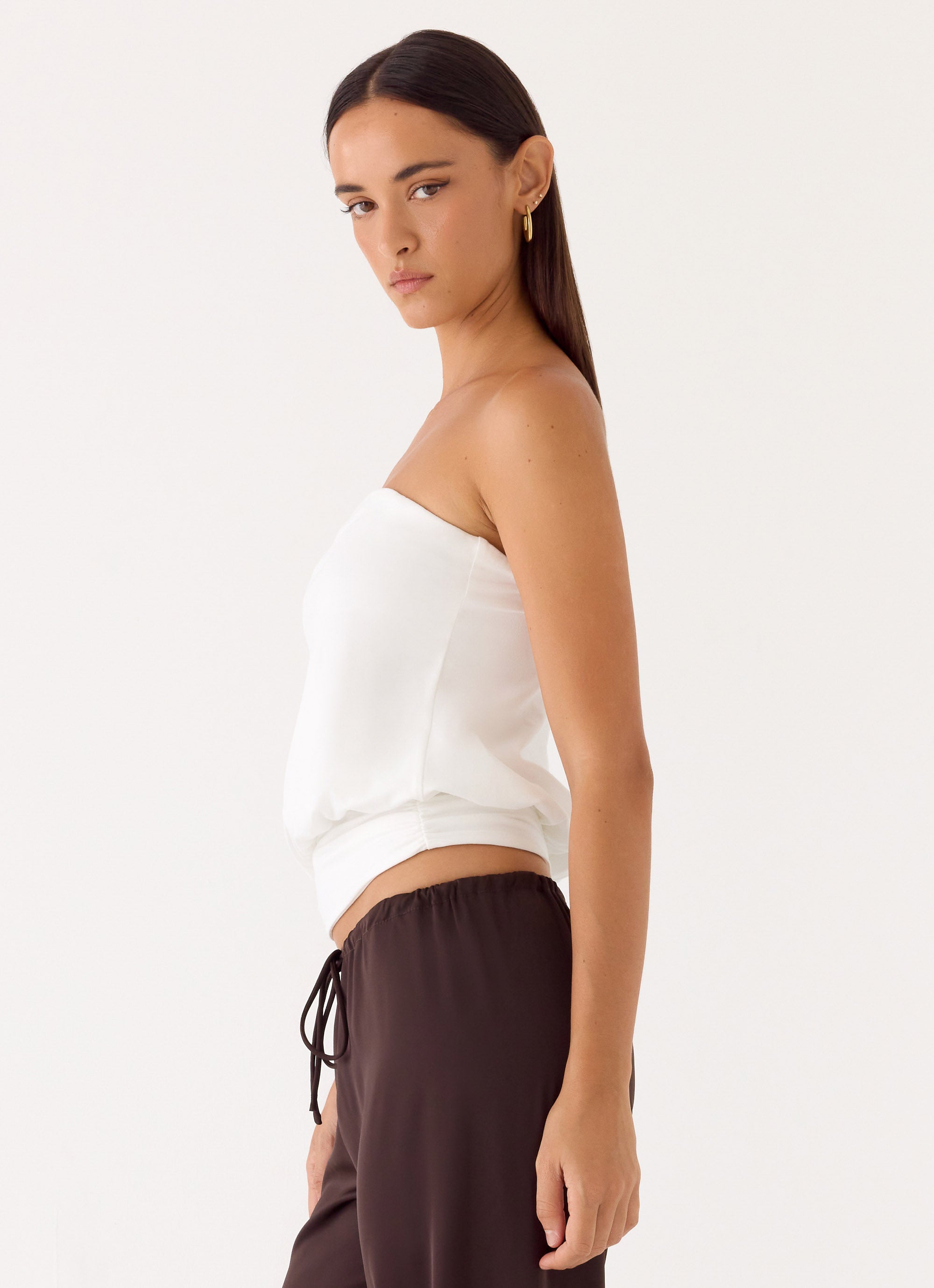 Livia Strapless Top - White