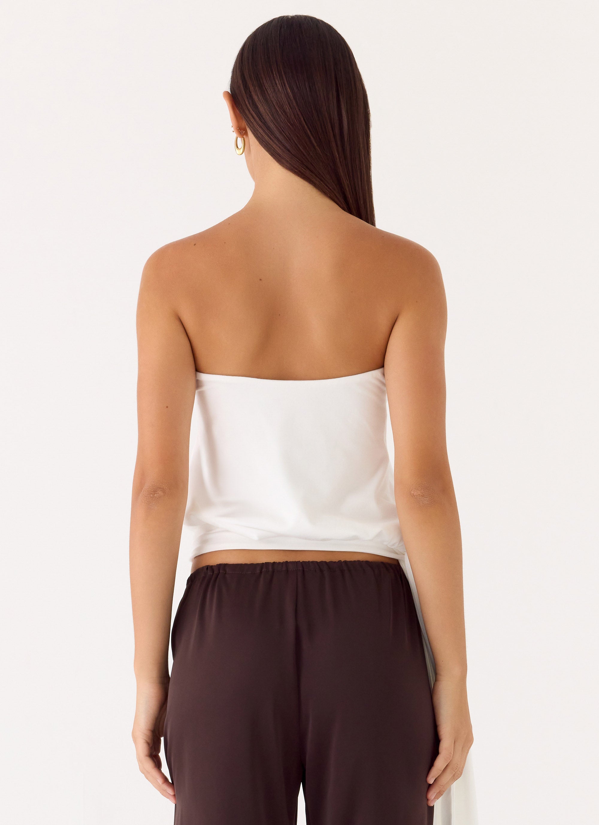 Livia Strapless Top - White
