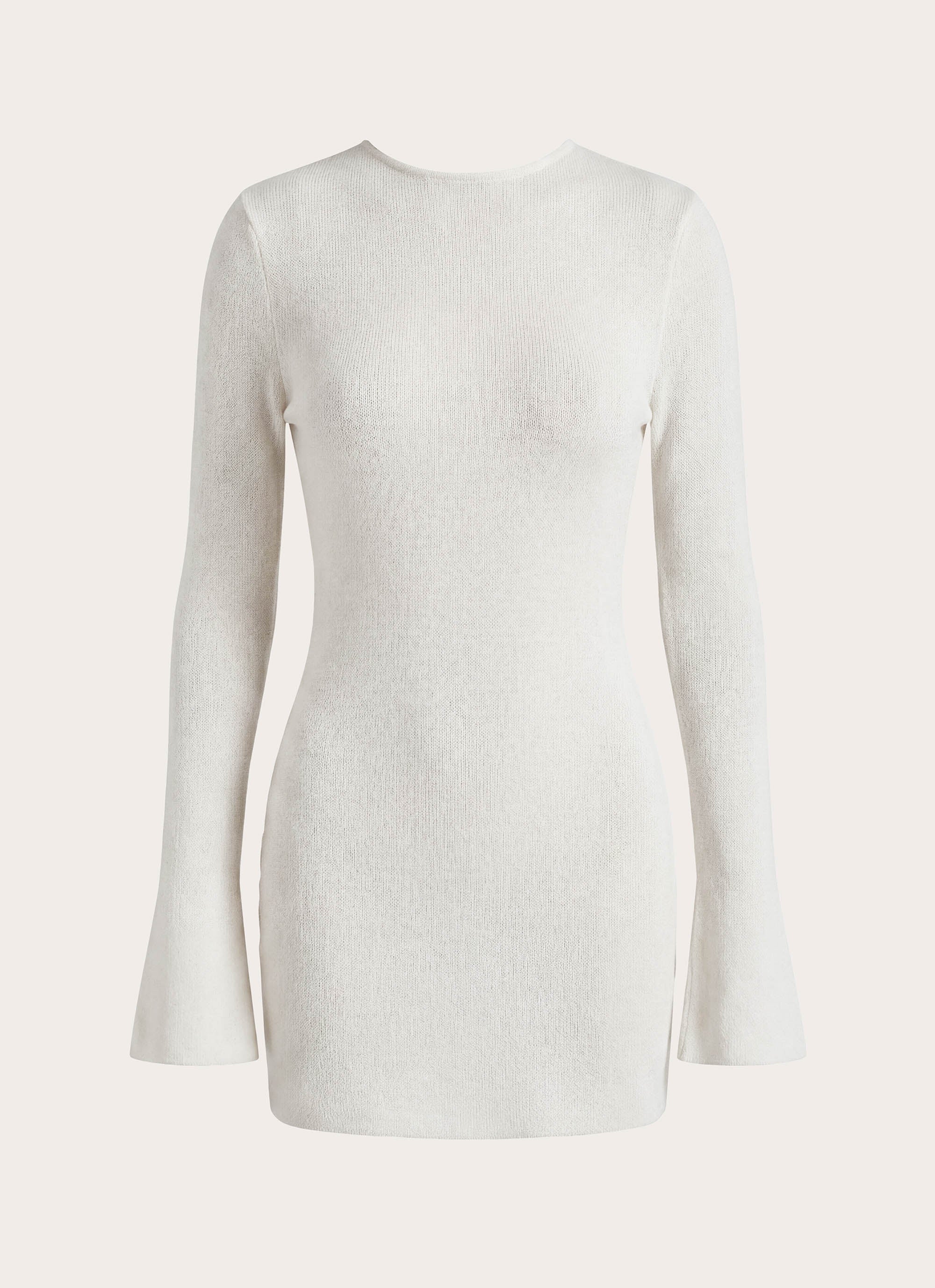Levara Knit Low Back Mini Dress - White