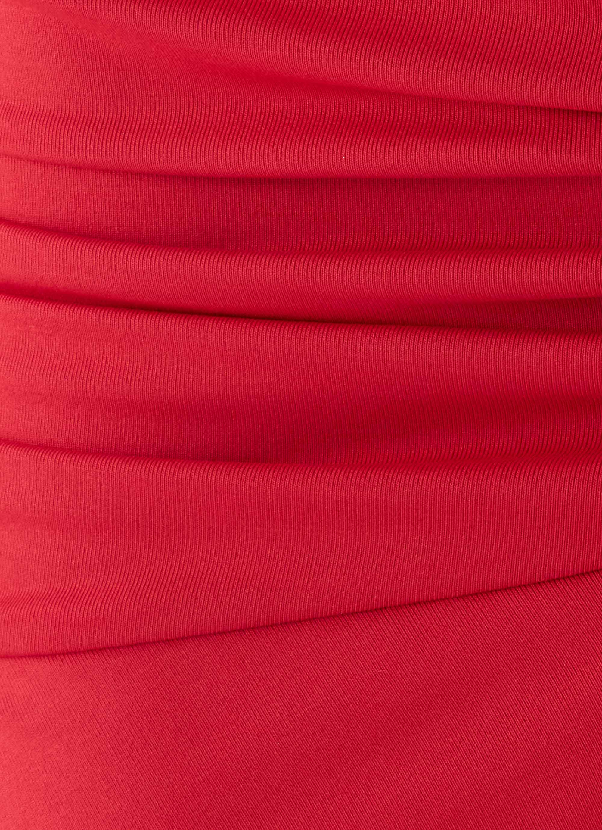 Madelyne Jersey Midi Skirt - Chilli Red