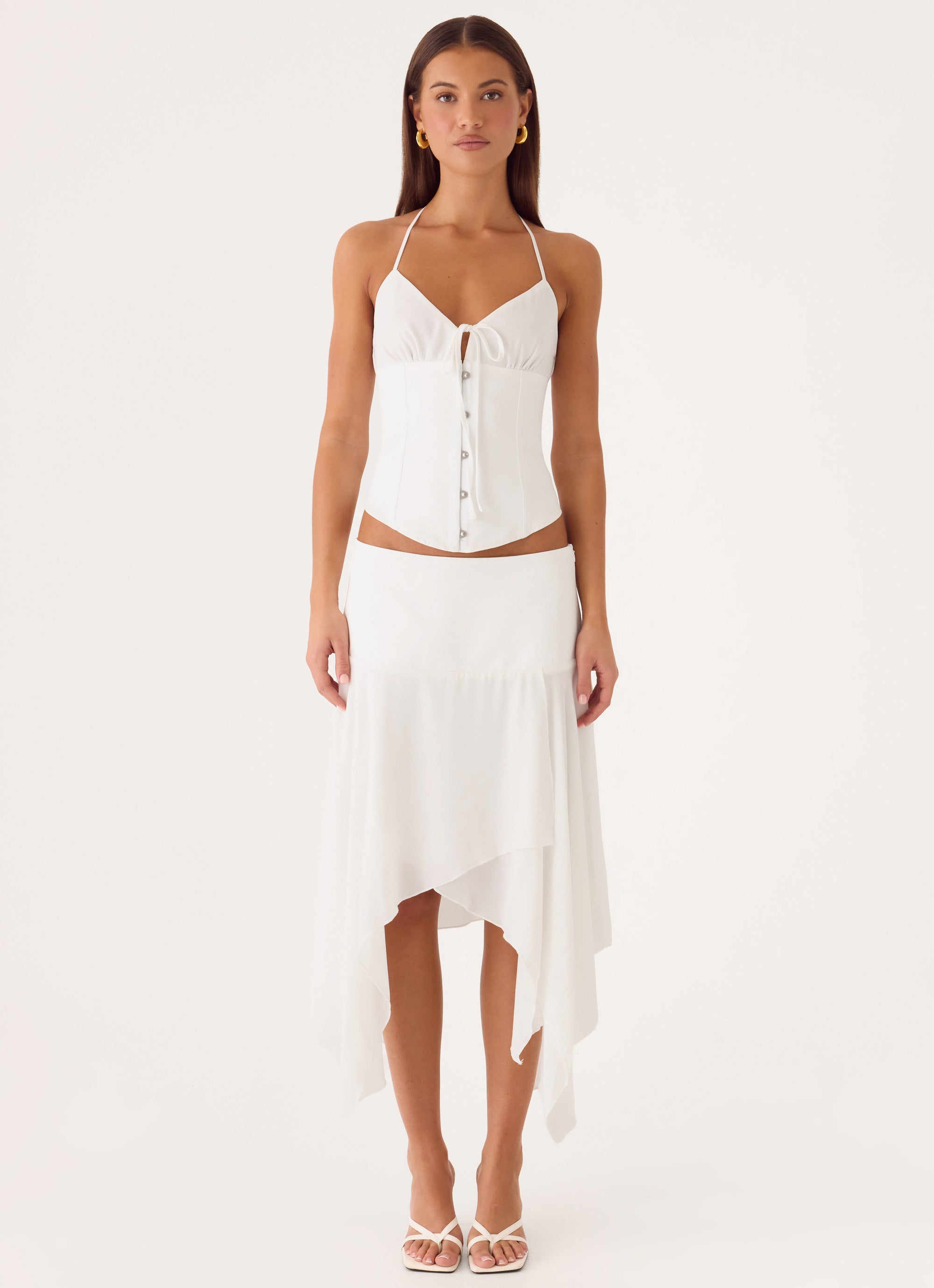 Madi Midi Skirt - White