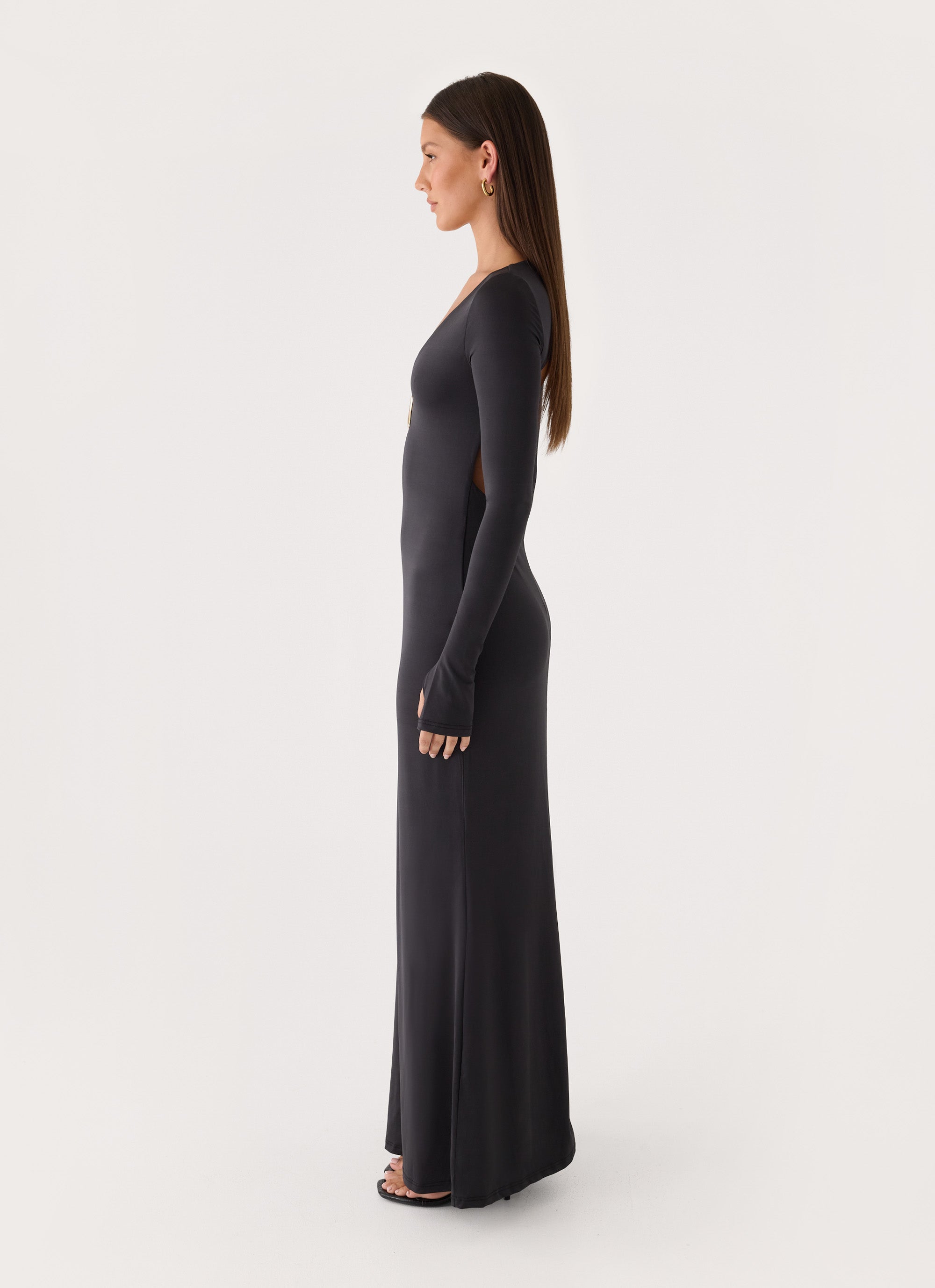 Main Event Keyhole Maxi Dress - Black