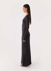 Main Event Keyhole Maxi Dress - Black