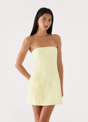 Marta Strapless Mini Dress - Yellow