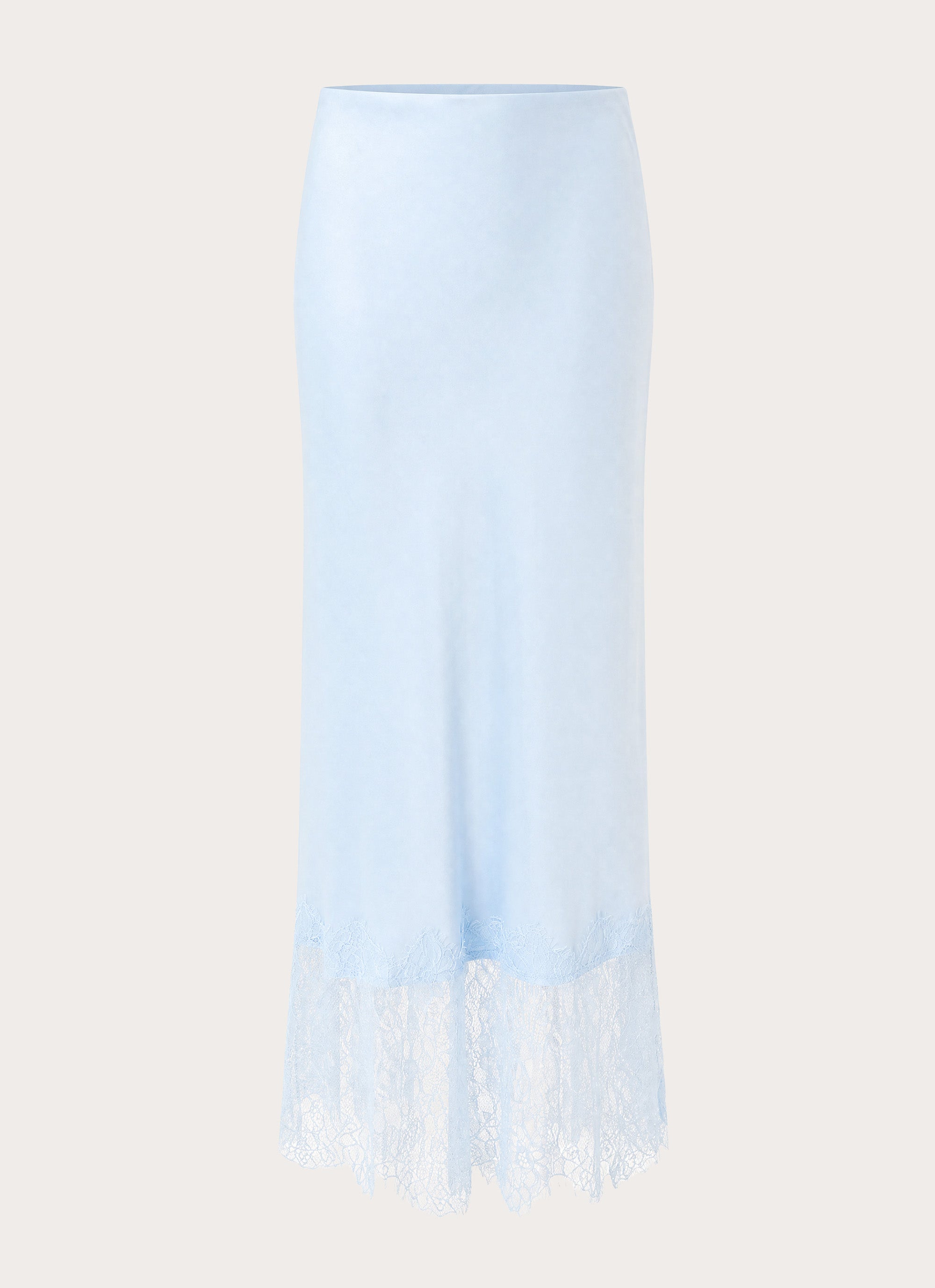Merisso Lace Trim Maxi Skirt - Blue