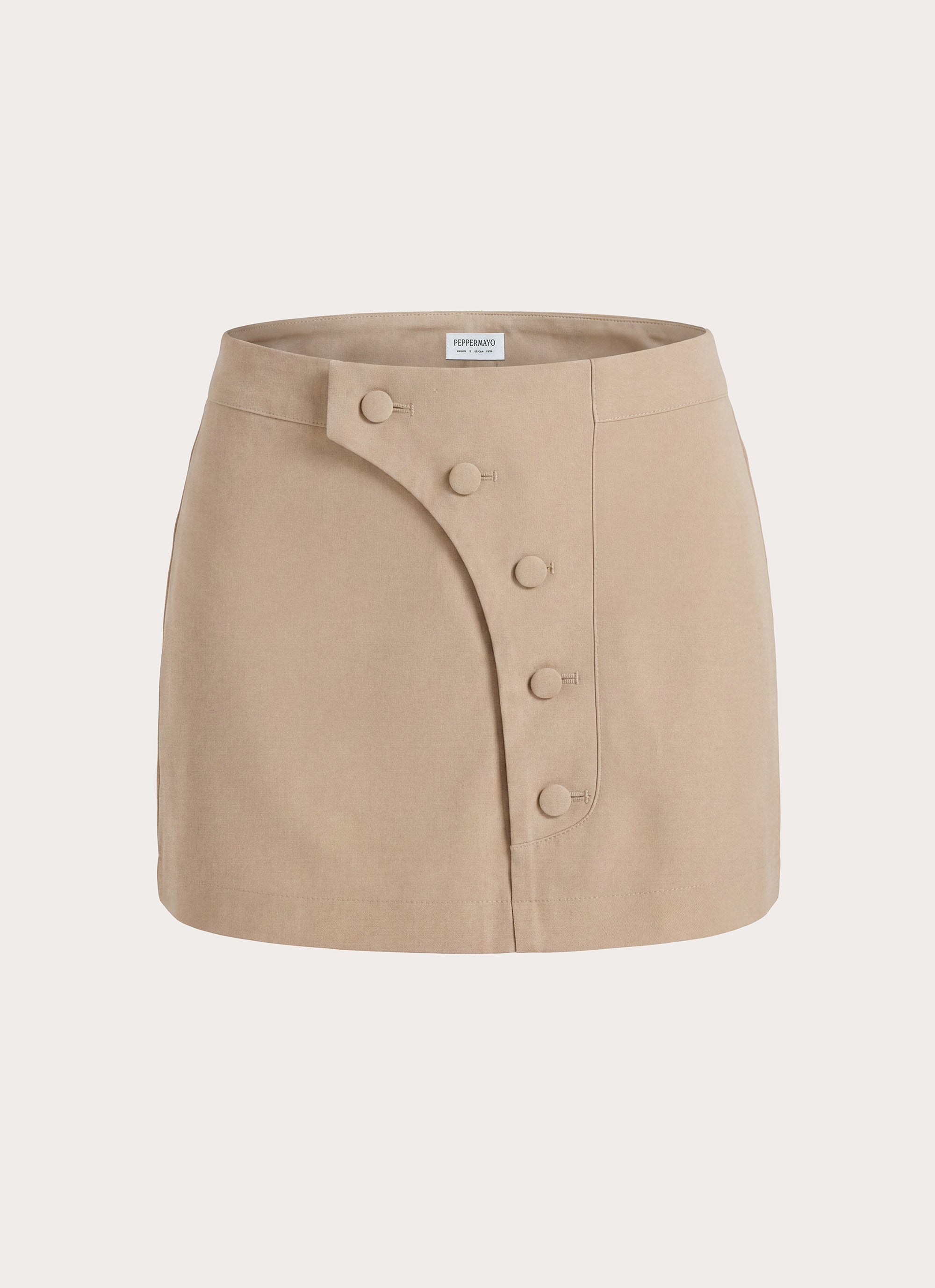Milae Suede Micro Mini Skirt - Beige