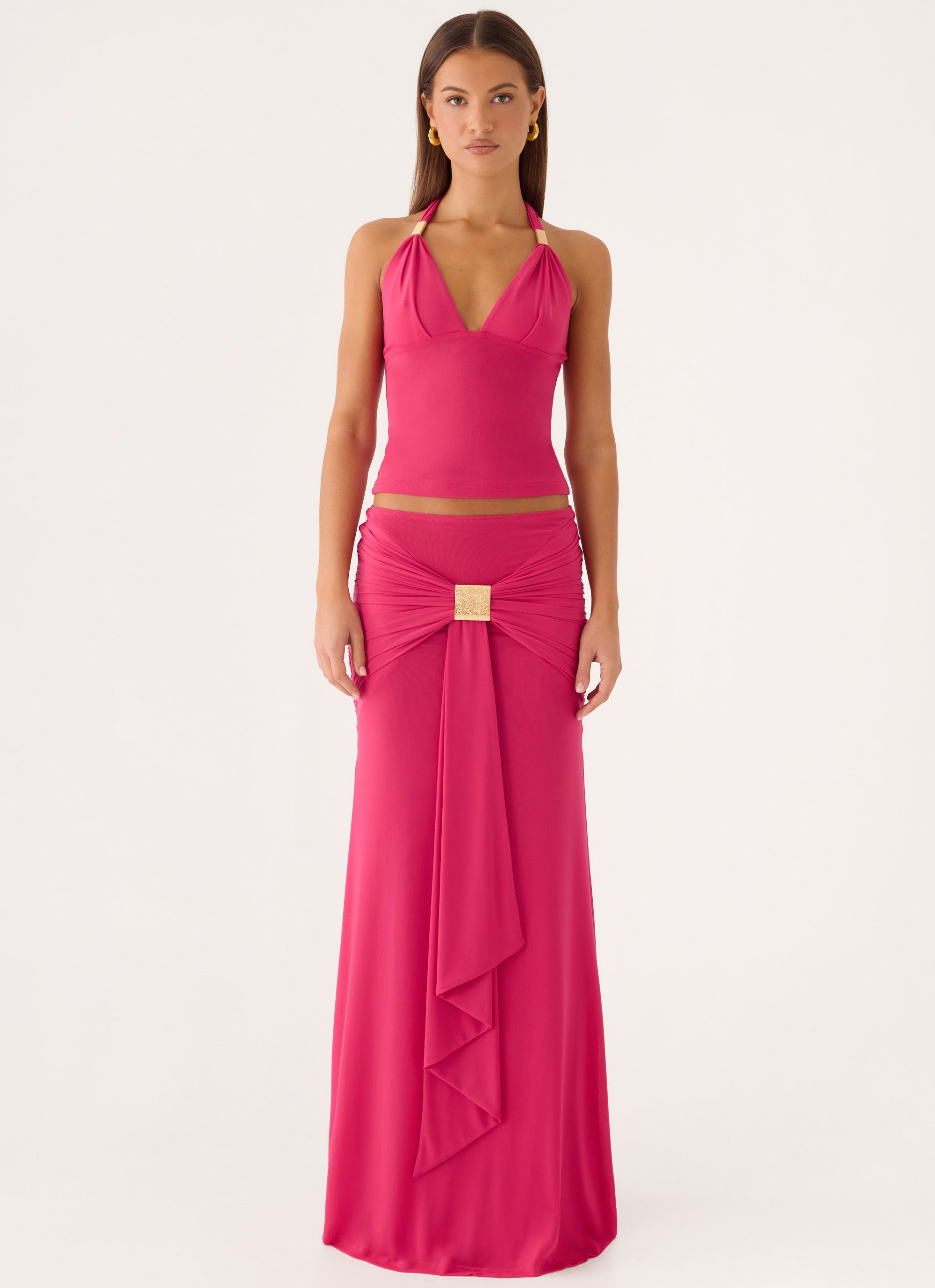Miyah Maxi Skirt - Berry