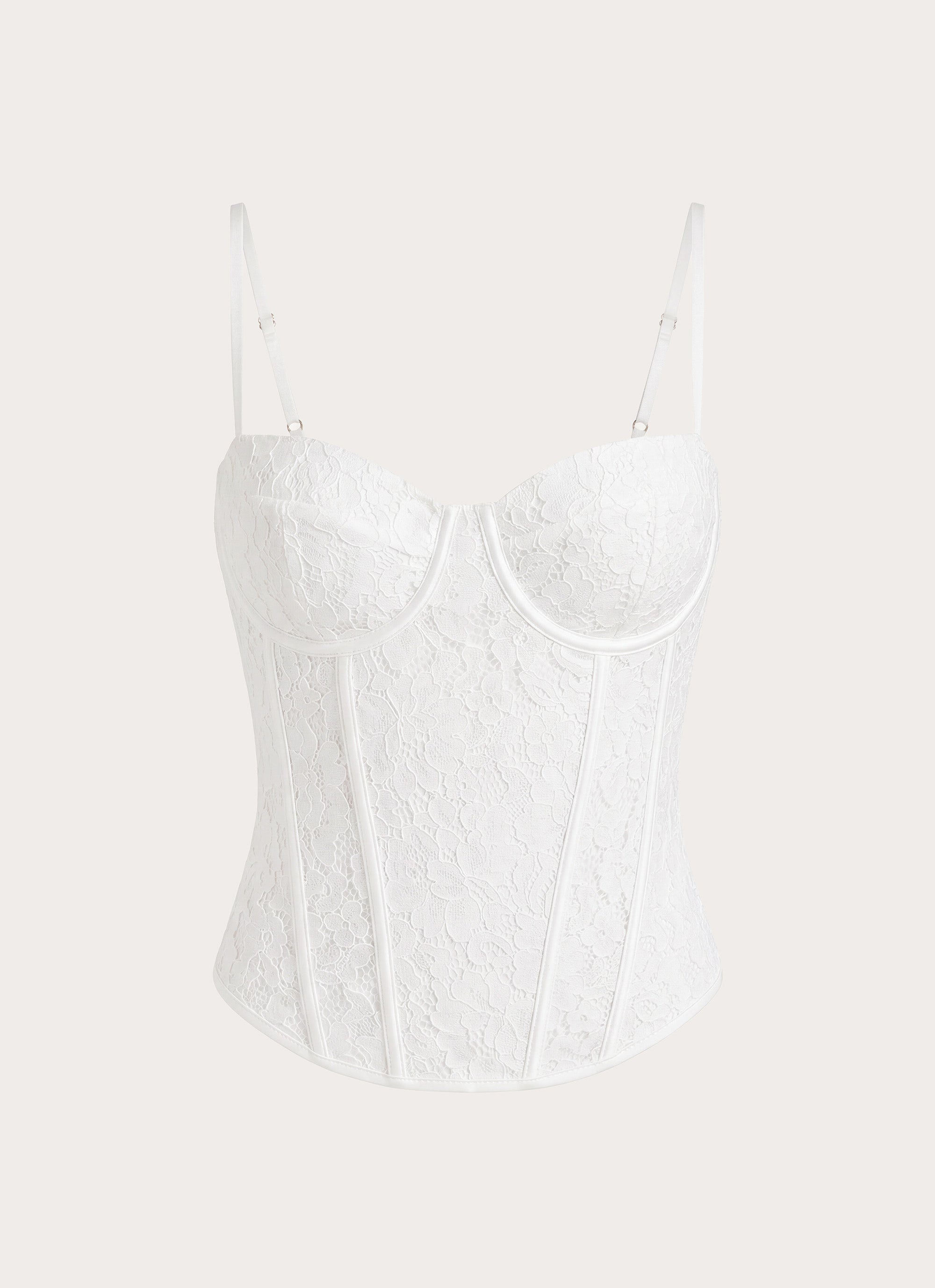Moments Lace Corset Top - White