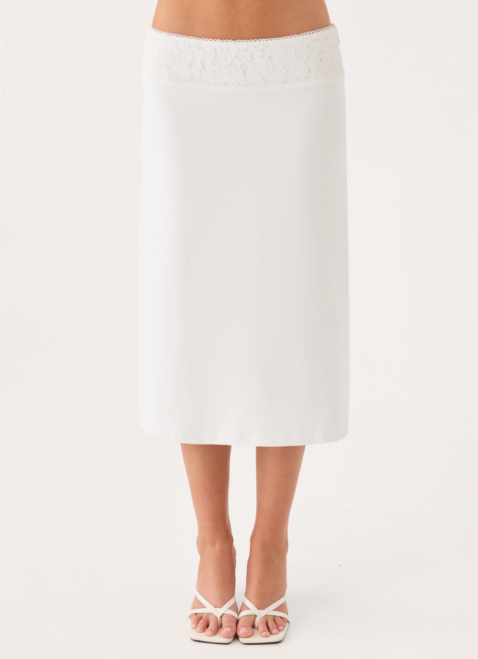 Moments Midi Skirt - White