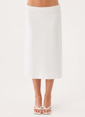 Moments Midi Skirt - White