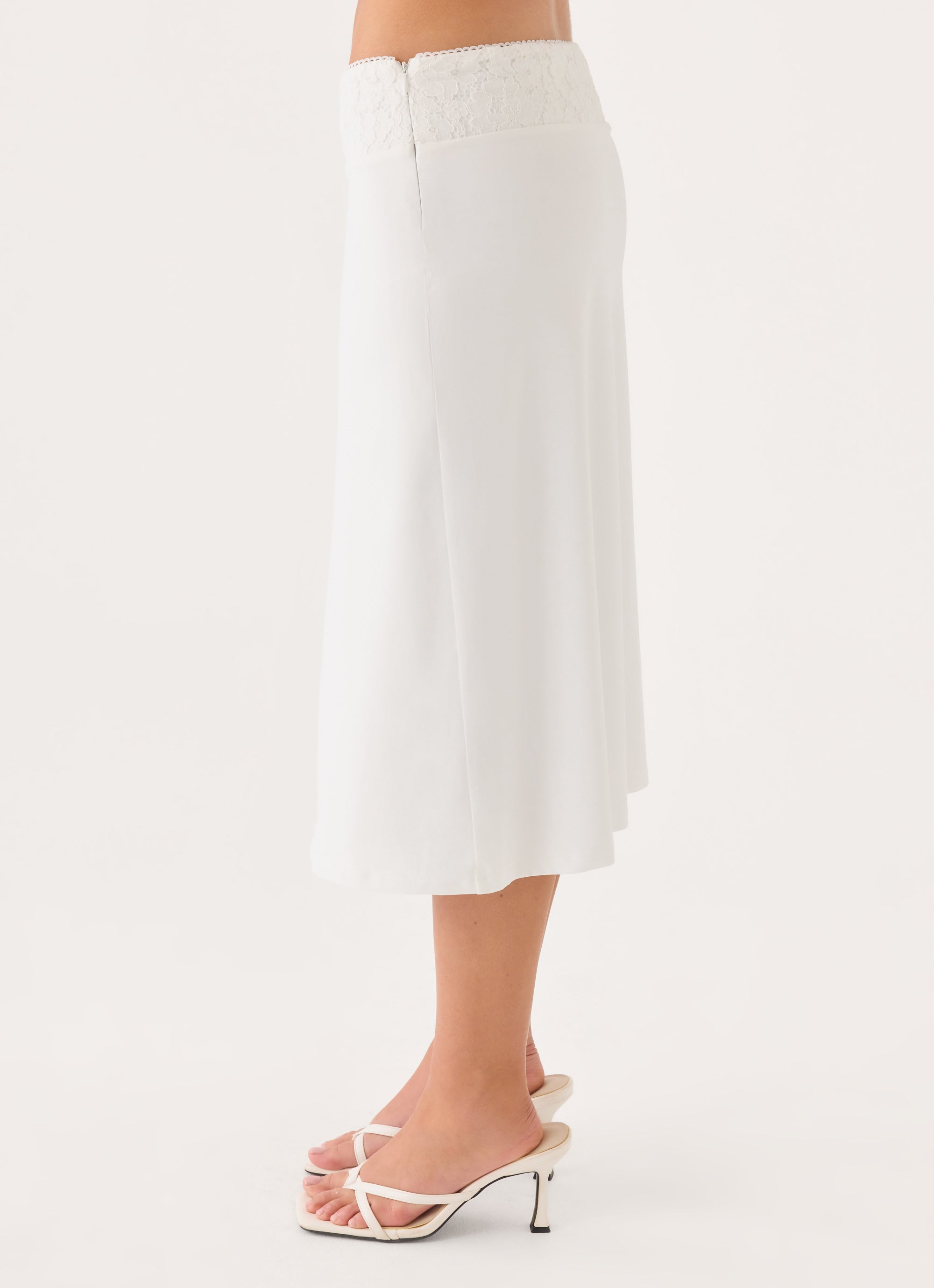 Moments Midi Skirt - White
