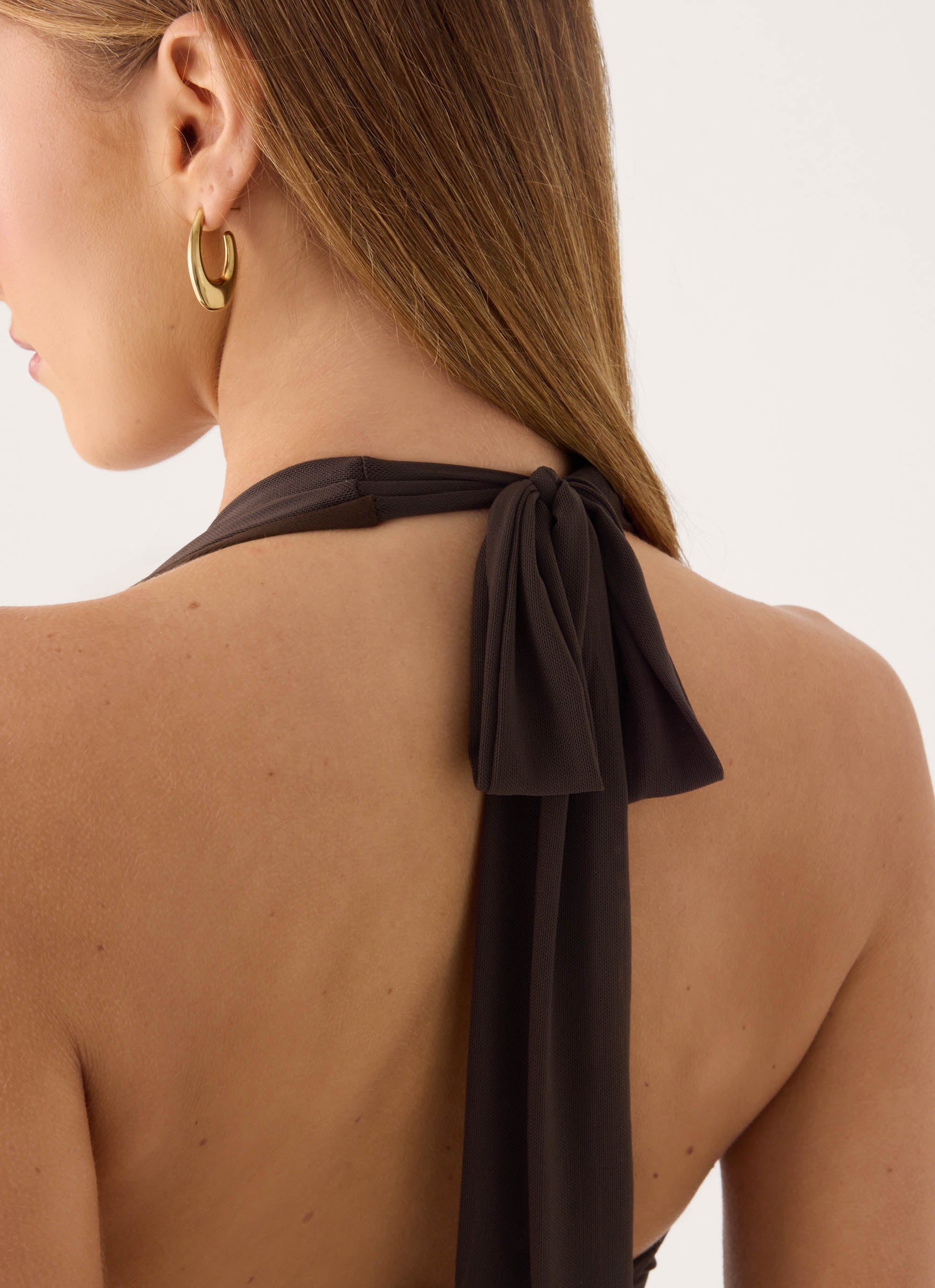 Myrhee Mini Dress - Chocolate