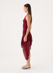 Nilima Halter Mini Dress - Maroon