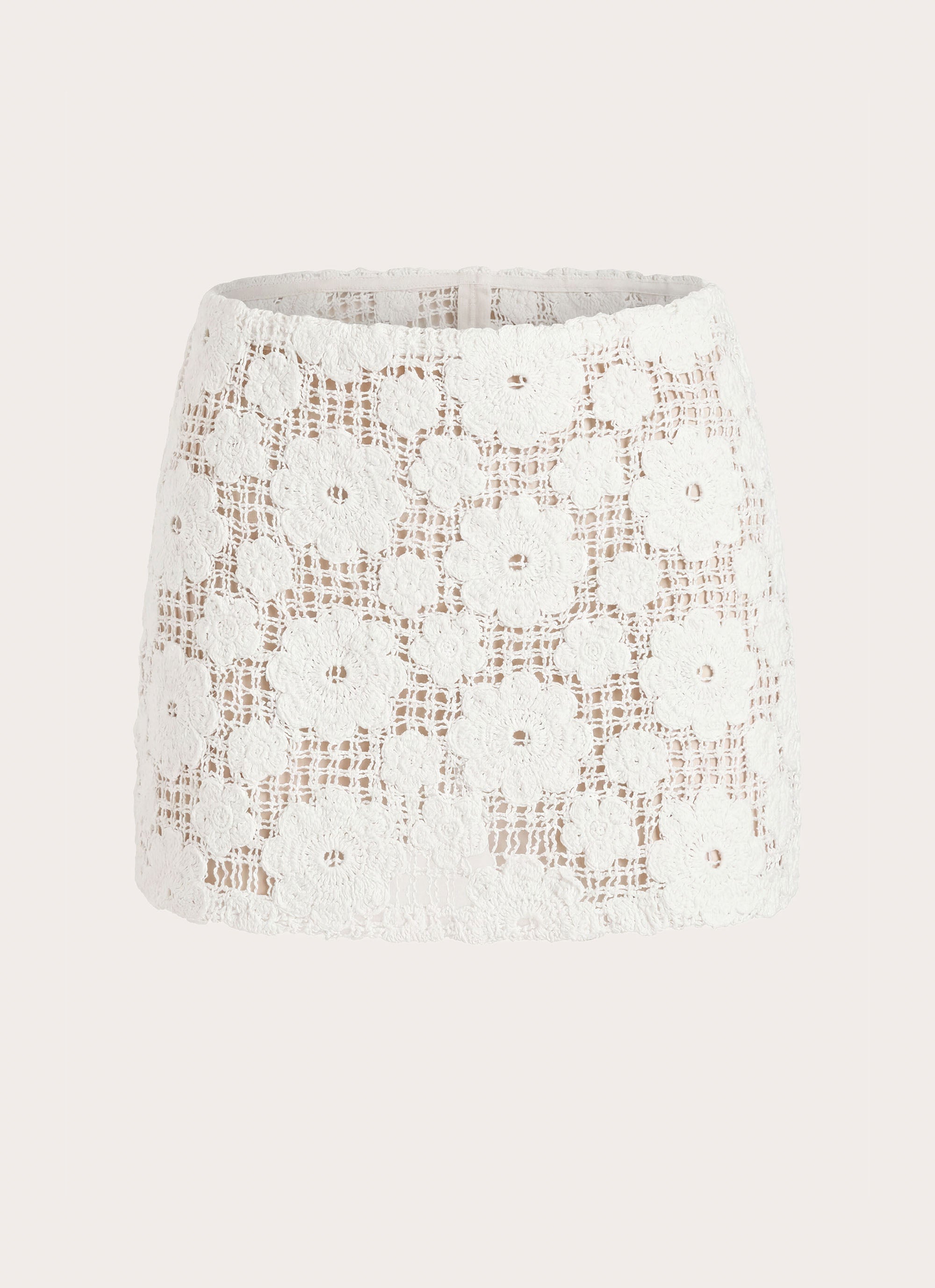 Nyxie Crochet Mini Skirt - White