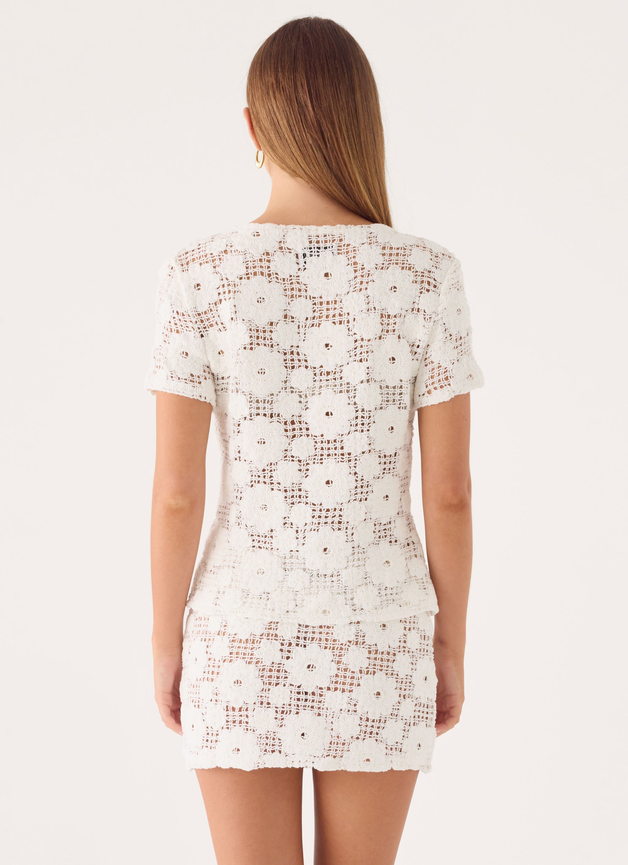 Nyxie Crochet Top - White