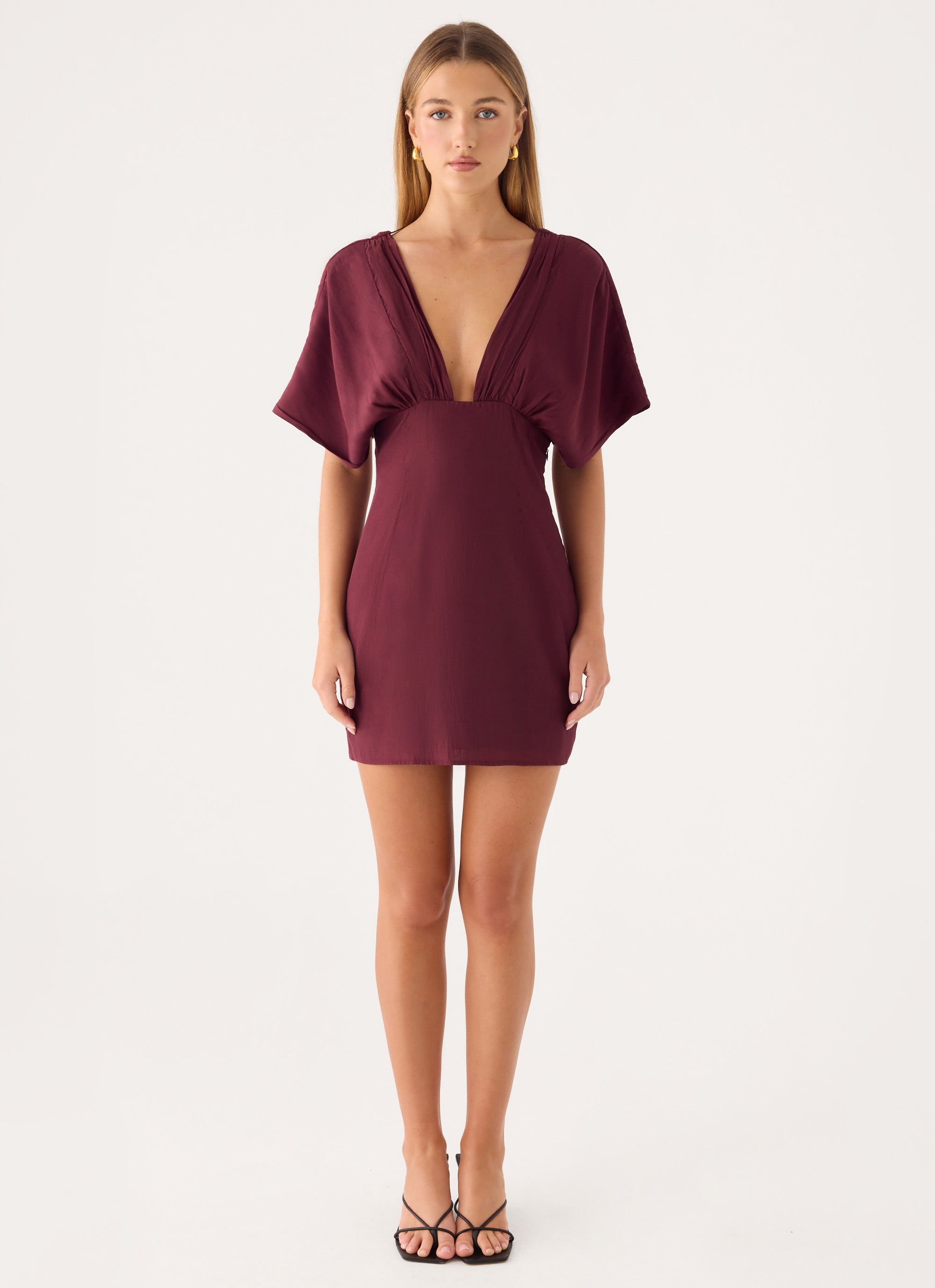 Only For You Mini Dress - Burgundy
