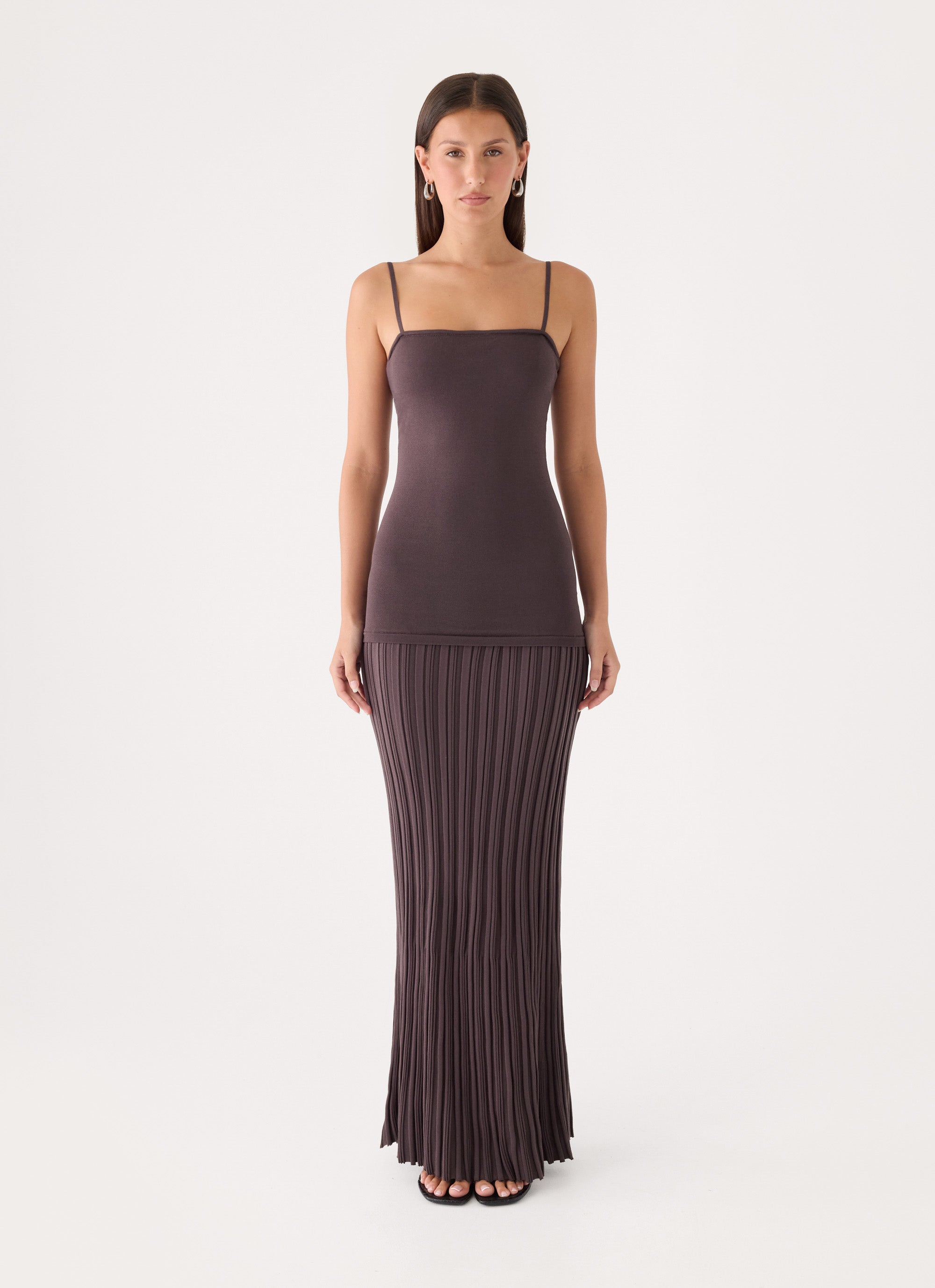Otillie Knit Maxi Dress - Chocolate