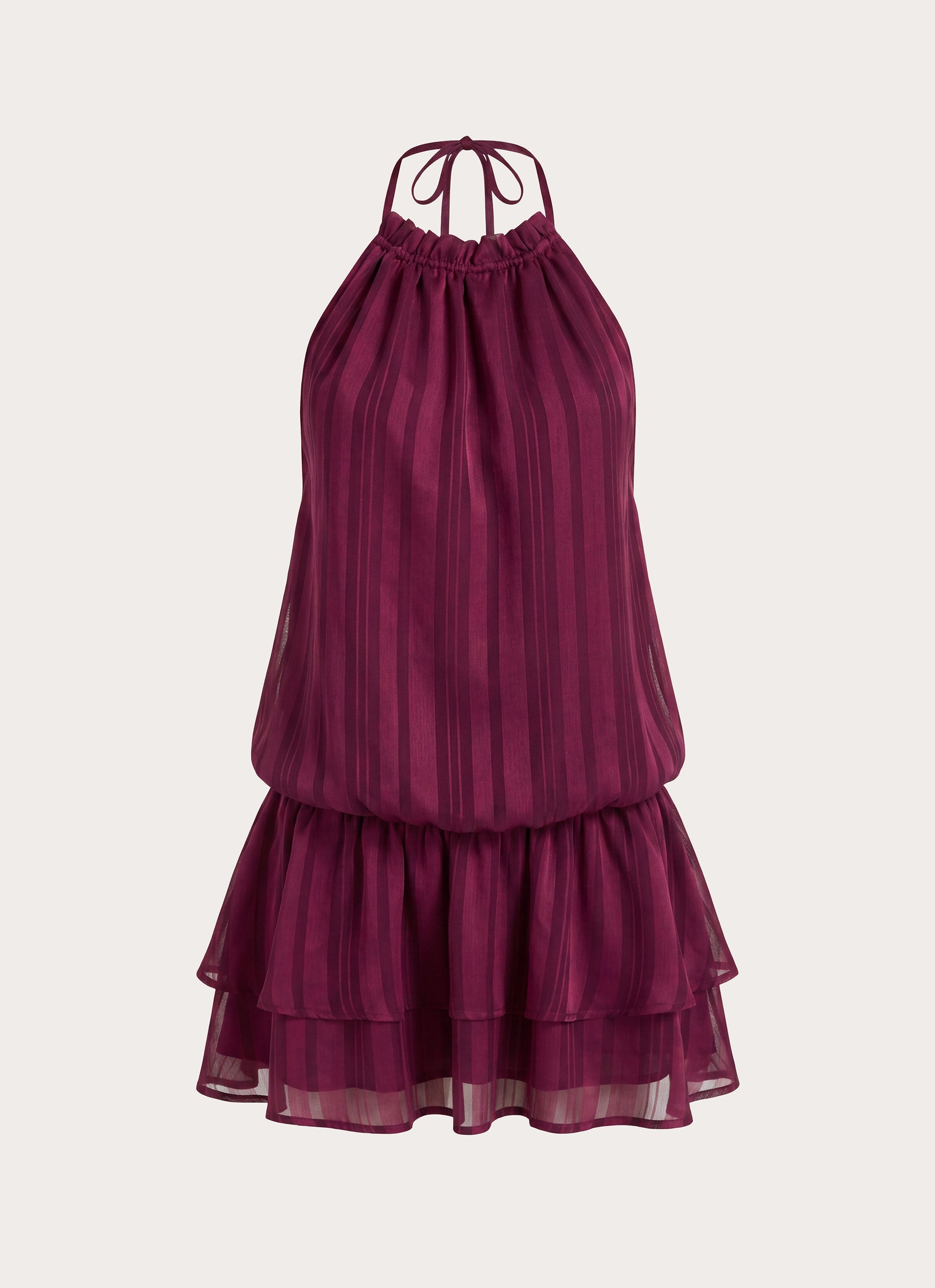 Parade Halter Mini Dress - Plum