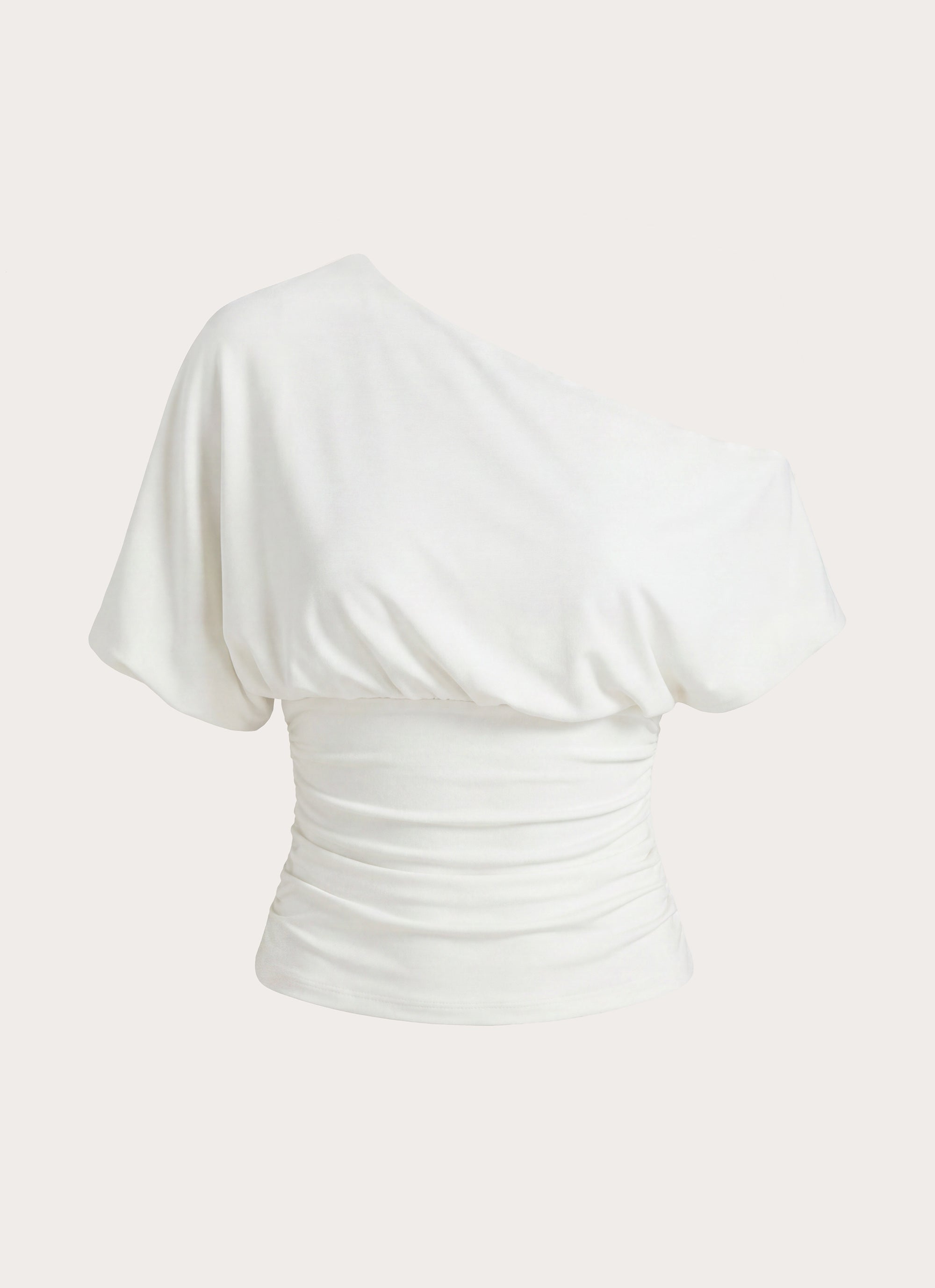 Perrie Asymmetrical Top - Cloud Dancer