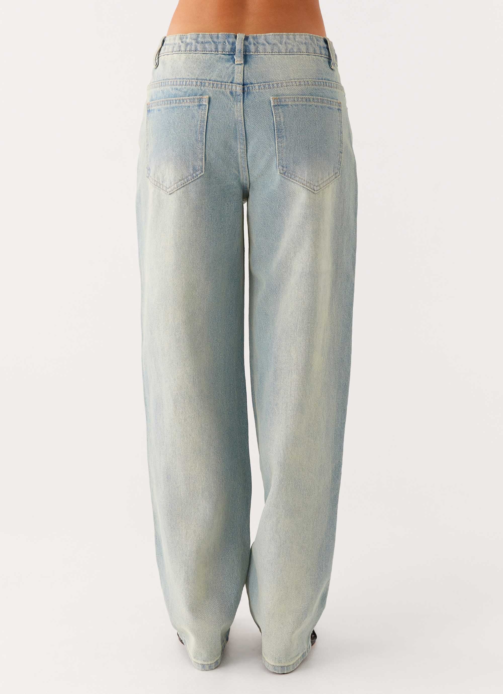 Poppy Low Rise Denim Jeans - Vintage Denim