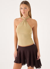 Sabine Halter Top - Gold