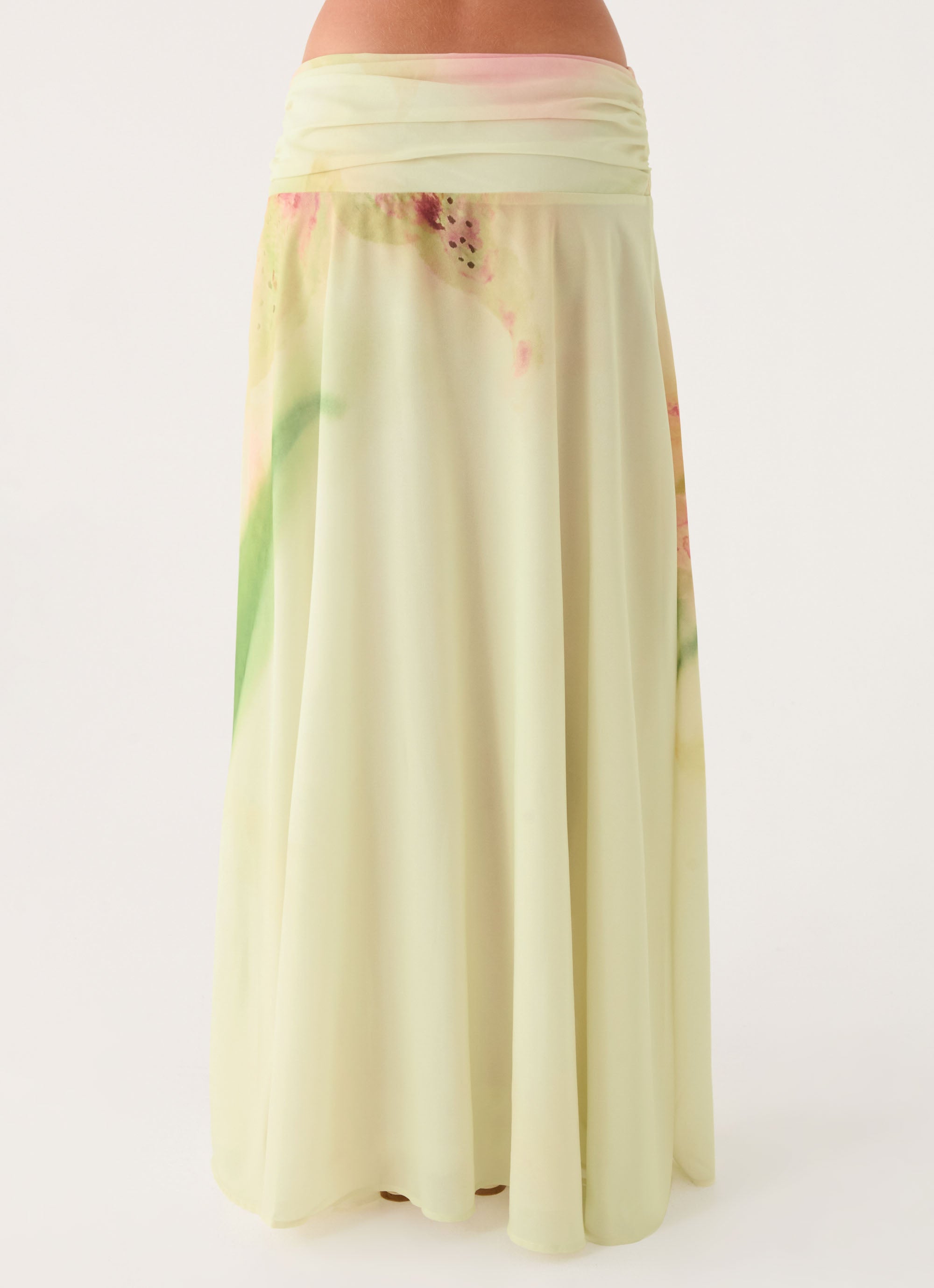 Sadona Asymmetric Maxi Skirt - Soft Lily