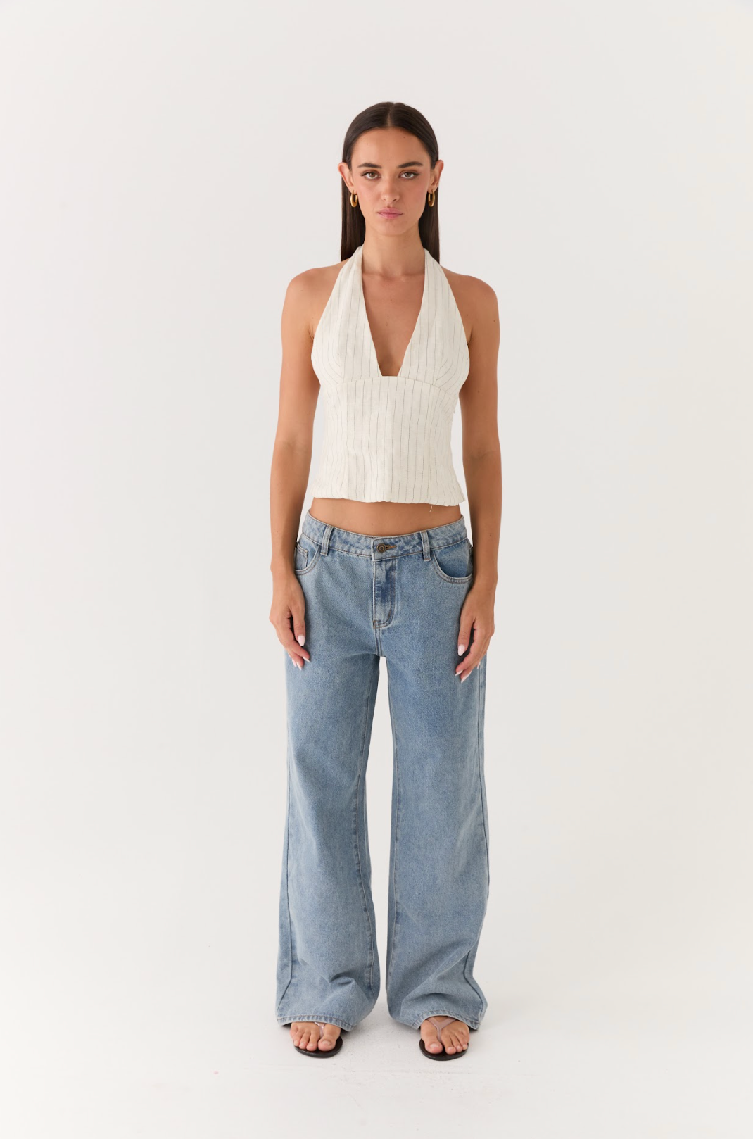Amiera Halter Top - Desert Stripe