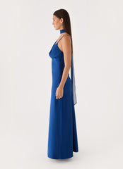 Seraphida Scarf Maxi Dress - Navy
