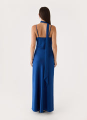 Seraphida Scarf Maxi Dress - Navy