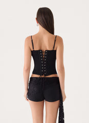 Sofiya Mesh Corset - Black
