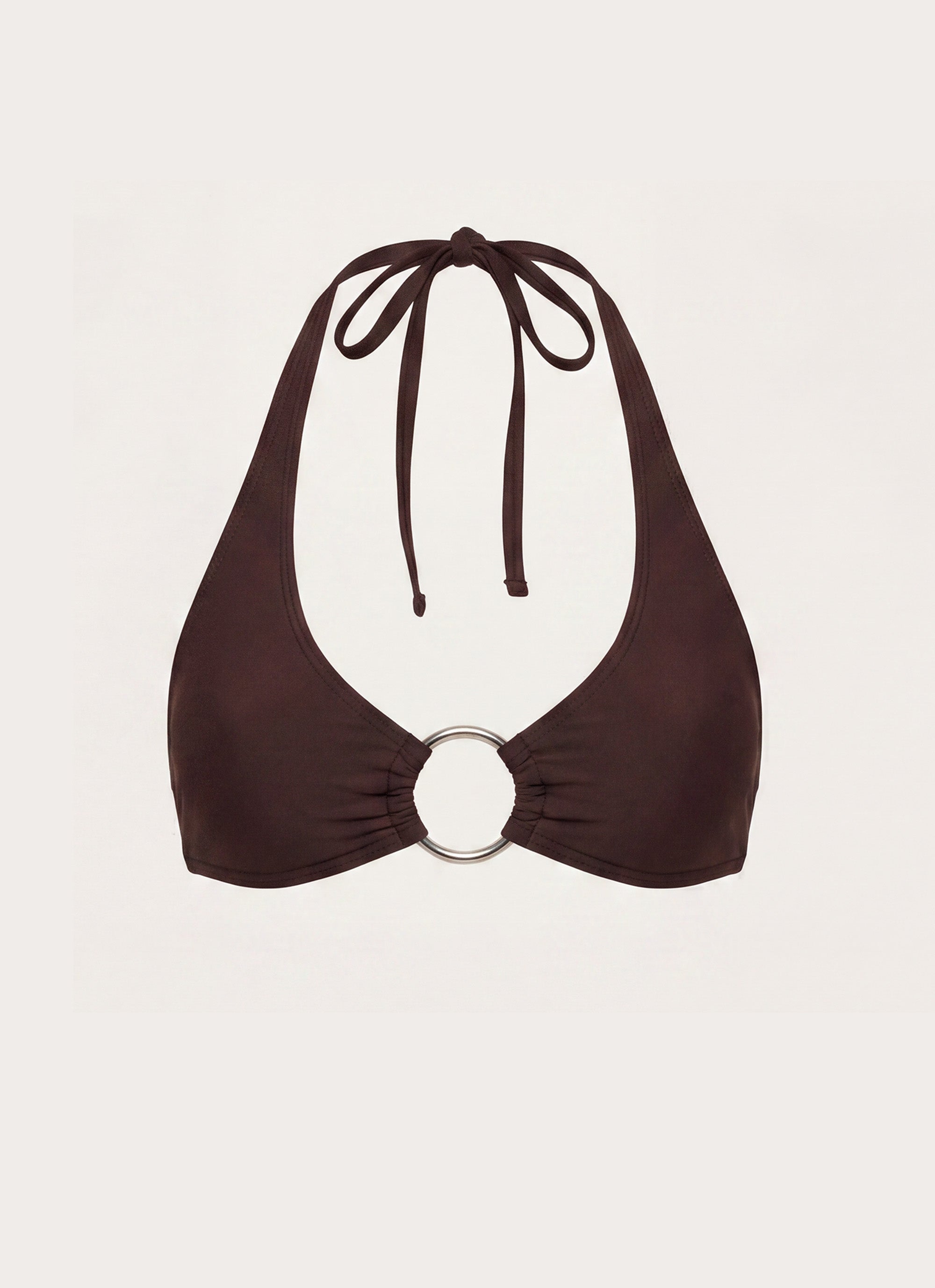 Soraya Halter Bikini Top - Chocolate