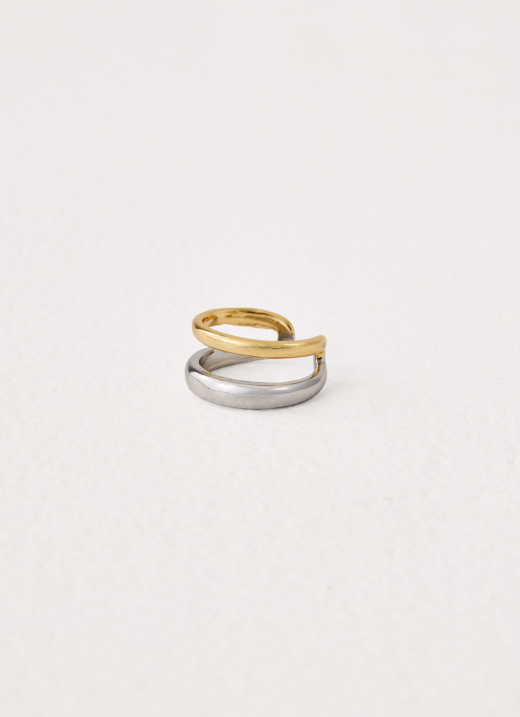 Sweet Contrast Ring - Gold/Silver Metal