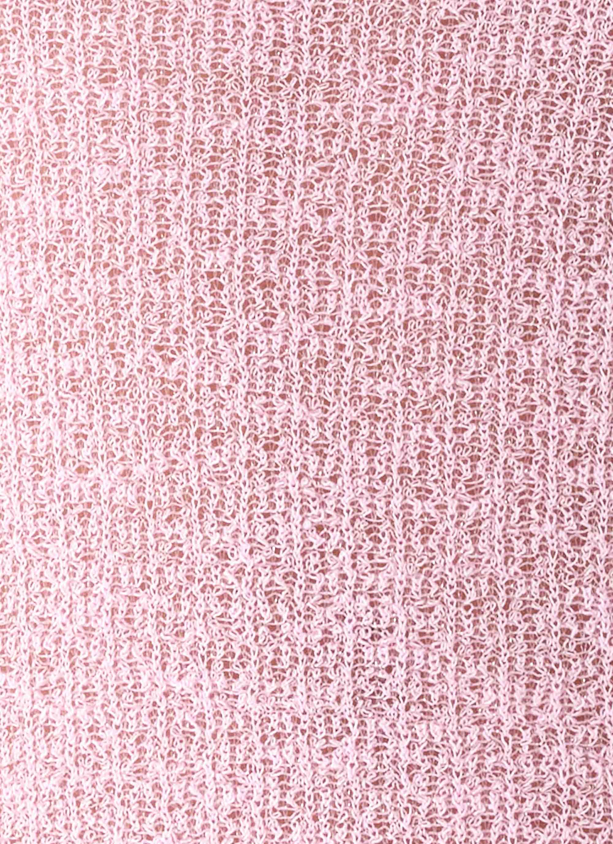 Telling Me Shimmer Knit Top - Pink
